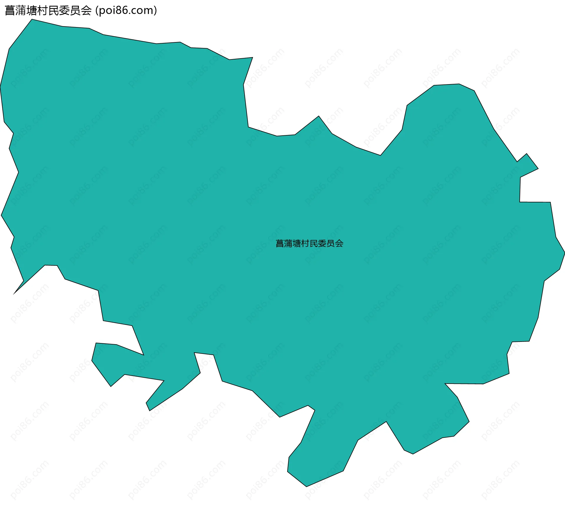 菖蒲塘村民委员会边界地图