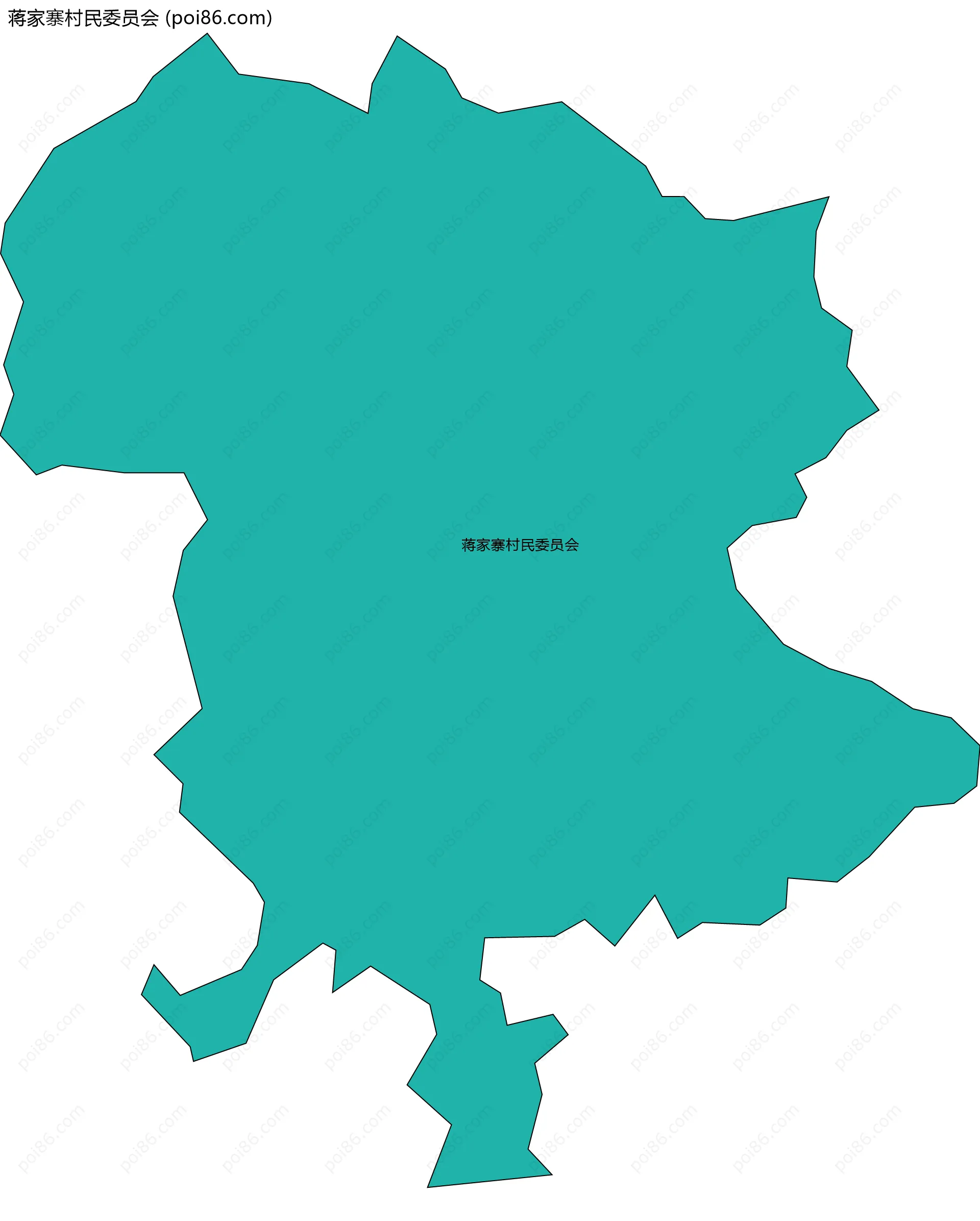 蒋家寨村民委员会边界地图