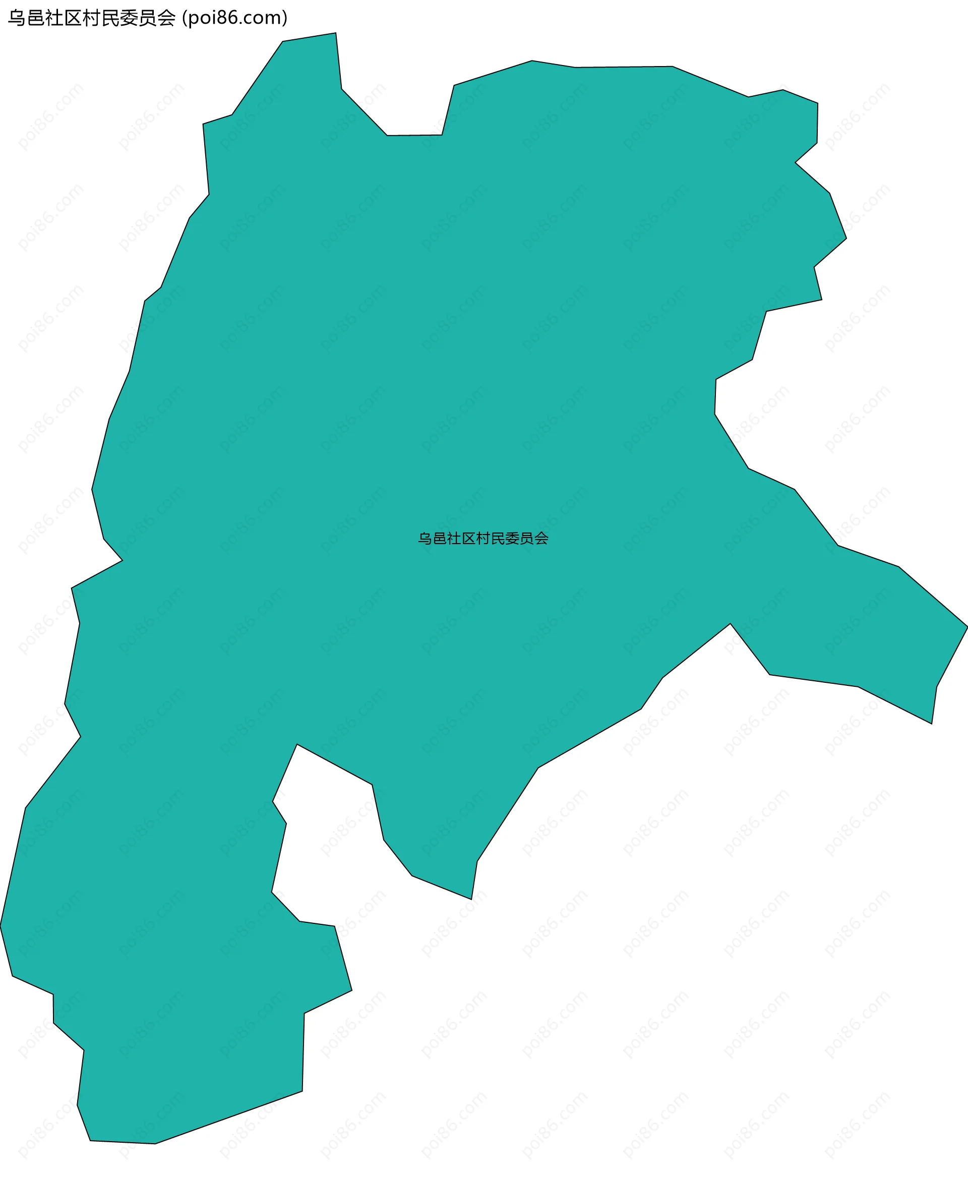 乌邑社区村民委员会边界地图