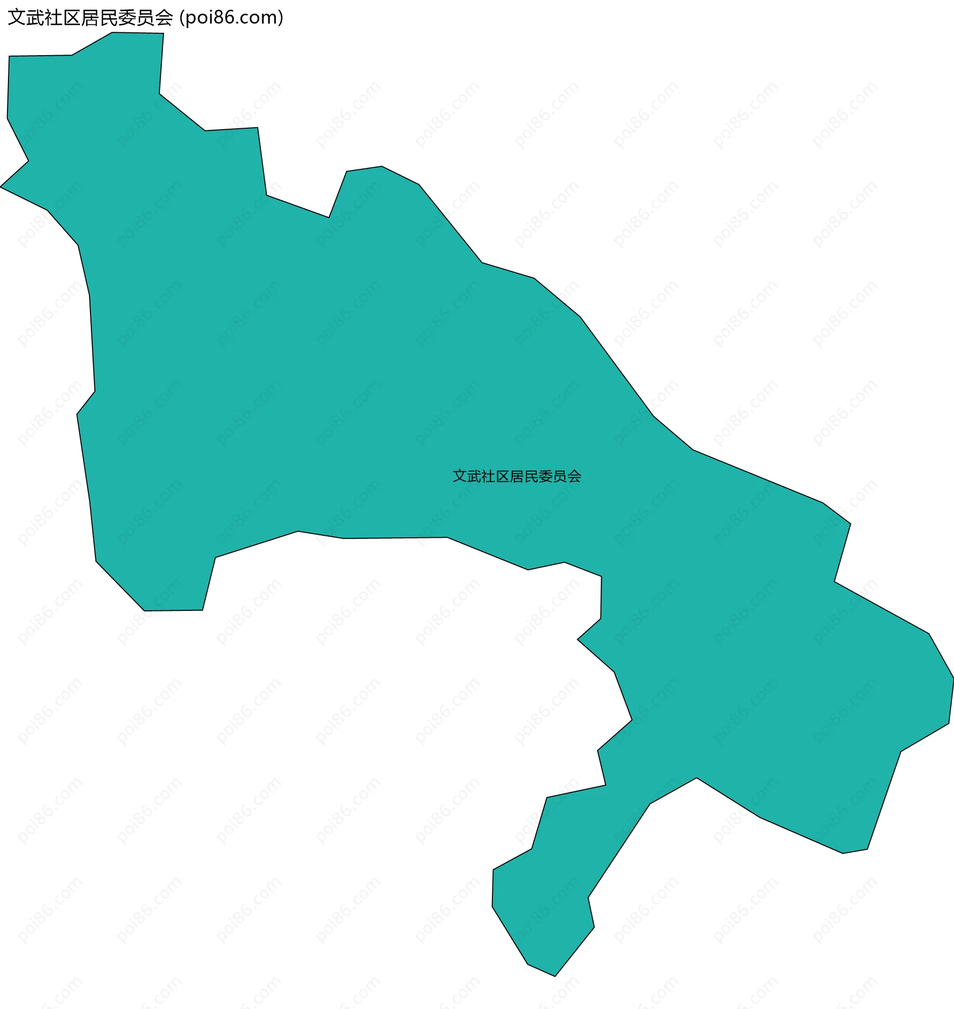 文武社区居民委员会边界地图