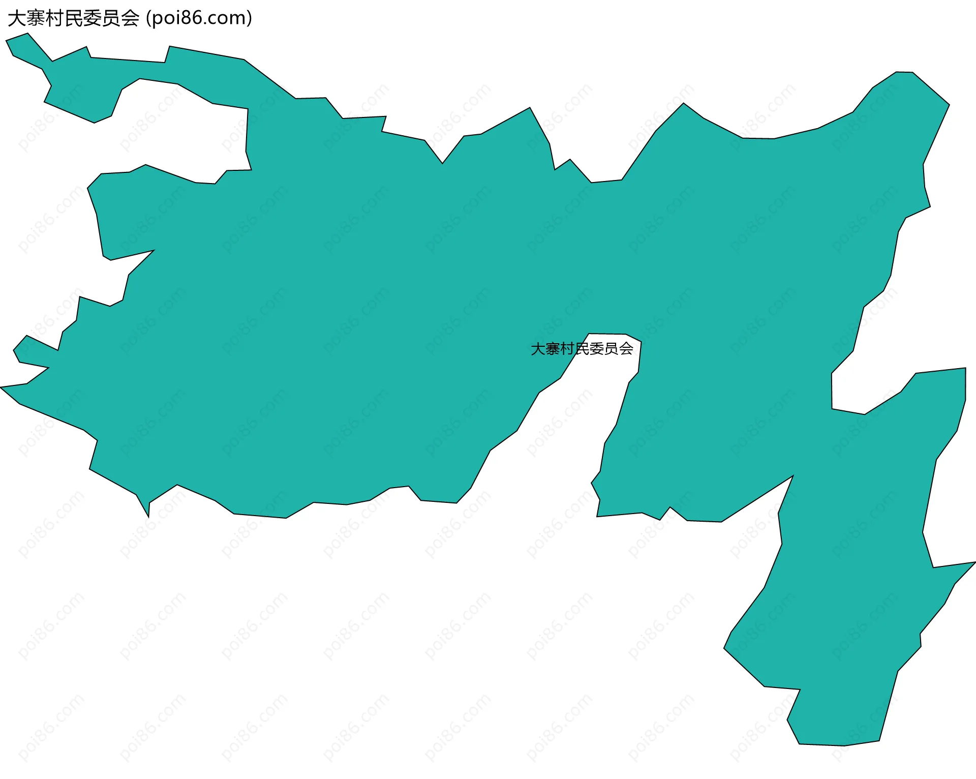 大寨村民委员会边界地图