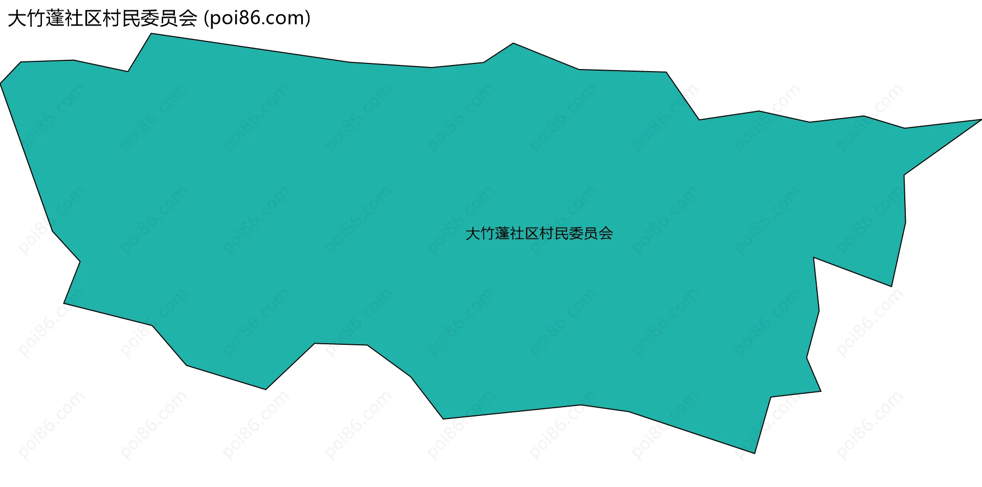 大竹蓬社区村民委员会边界地图