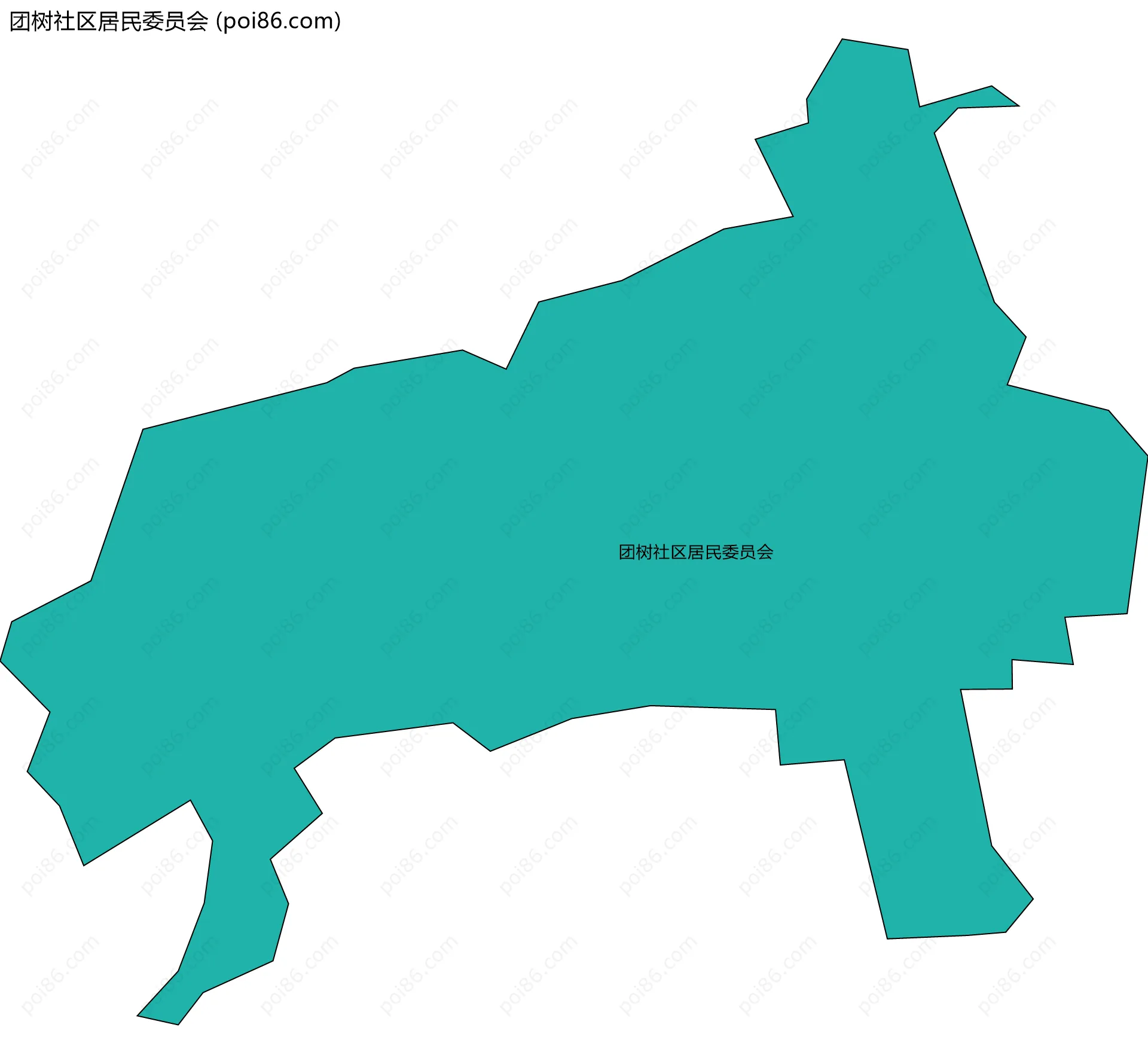 团树社区居民委员会边界地图
