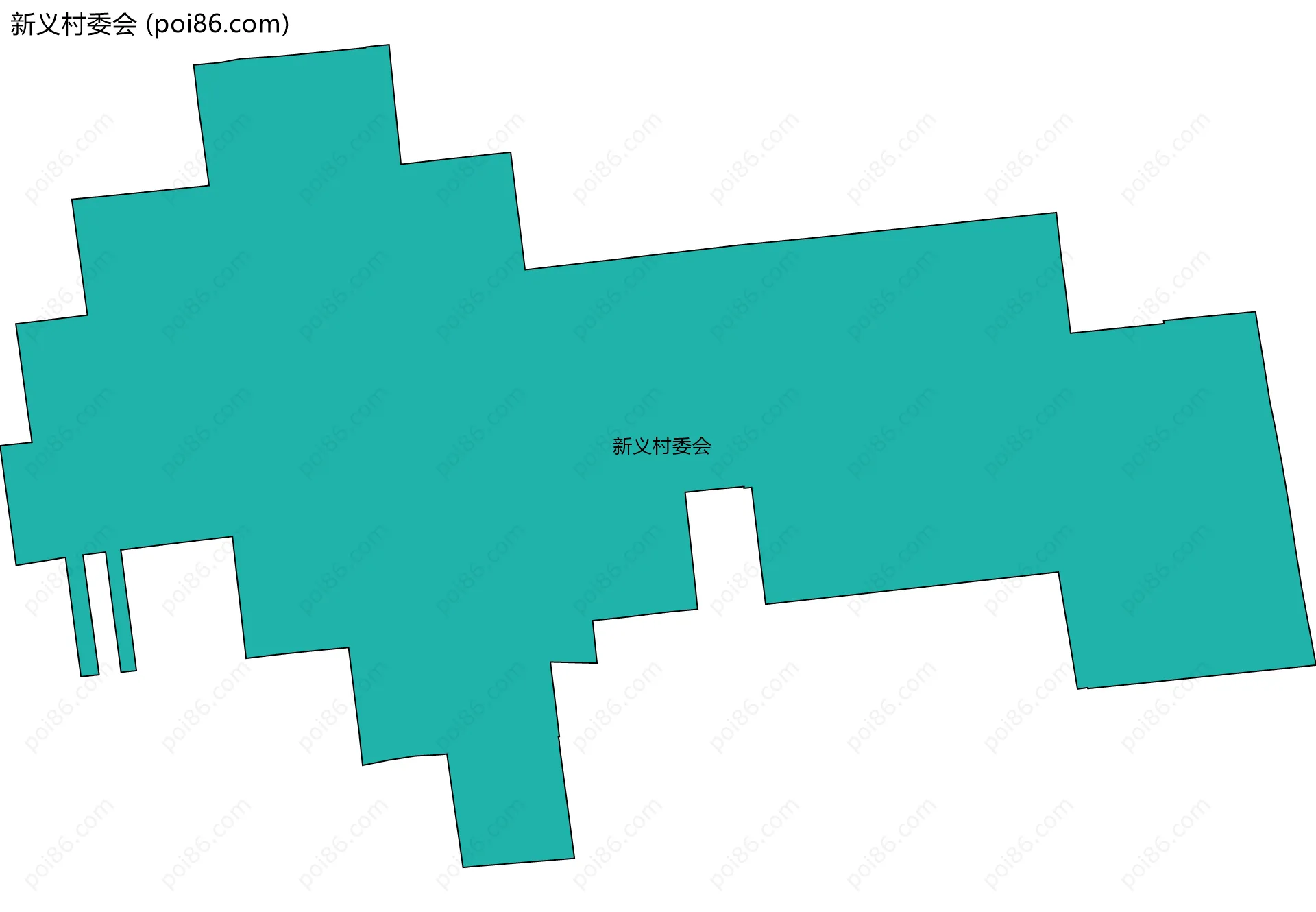 新义村委会边界地图