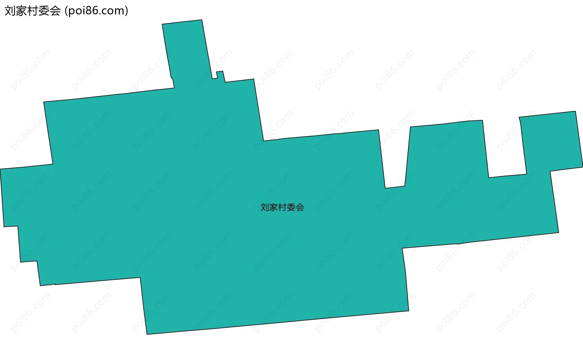 刘家村委会边界地图