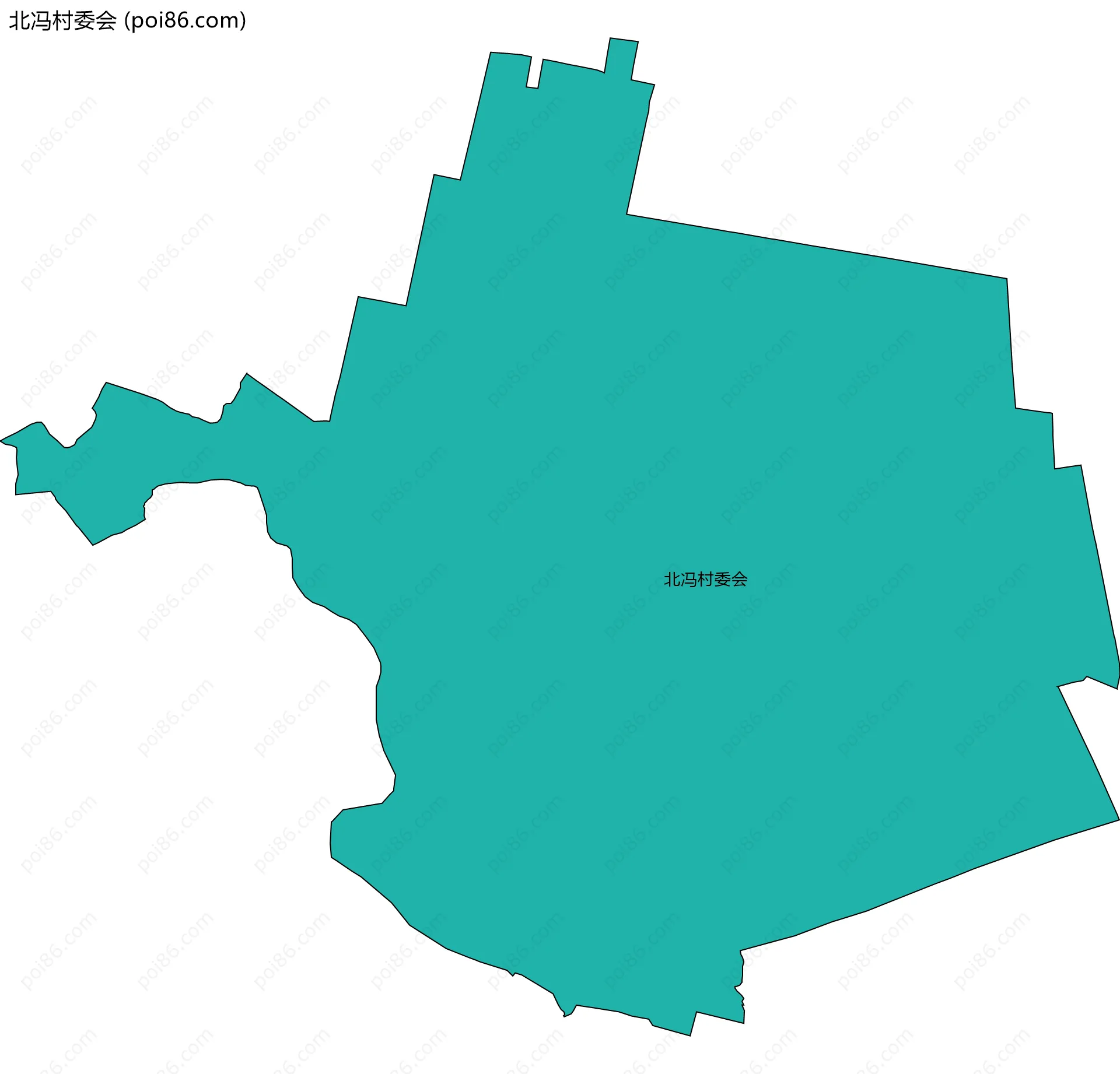 北冯村委会边界地图