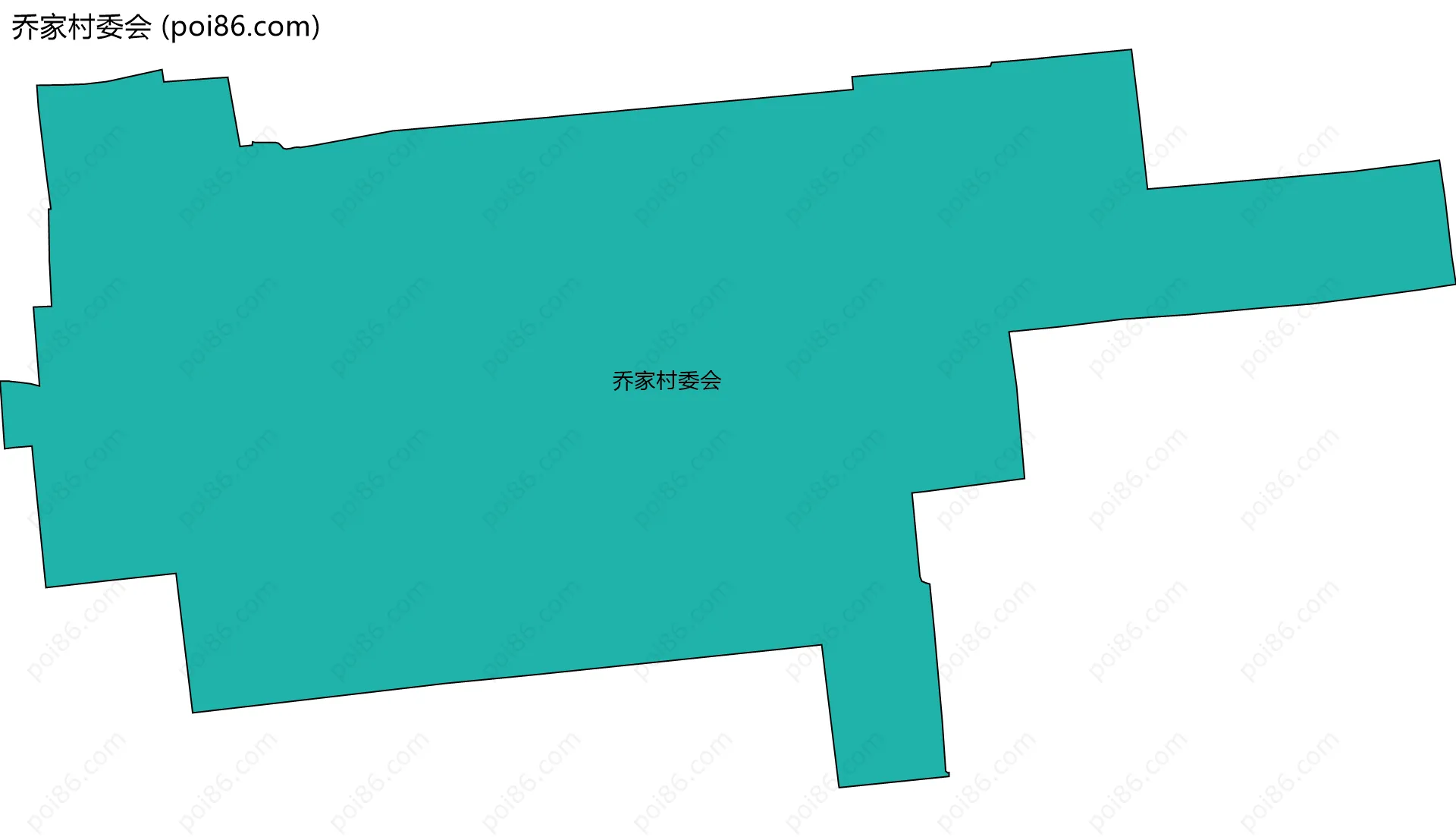 乔家村委会边界地图