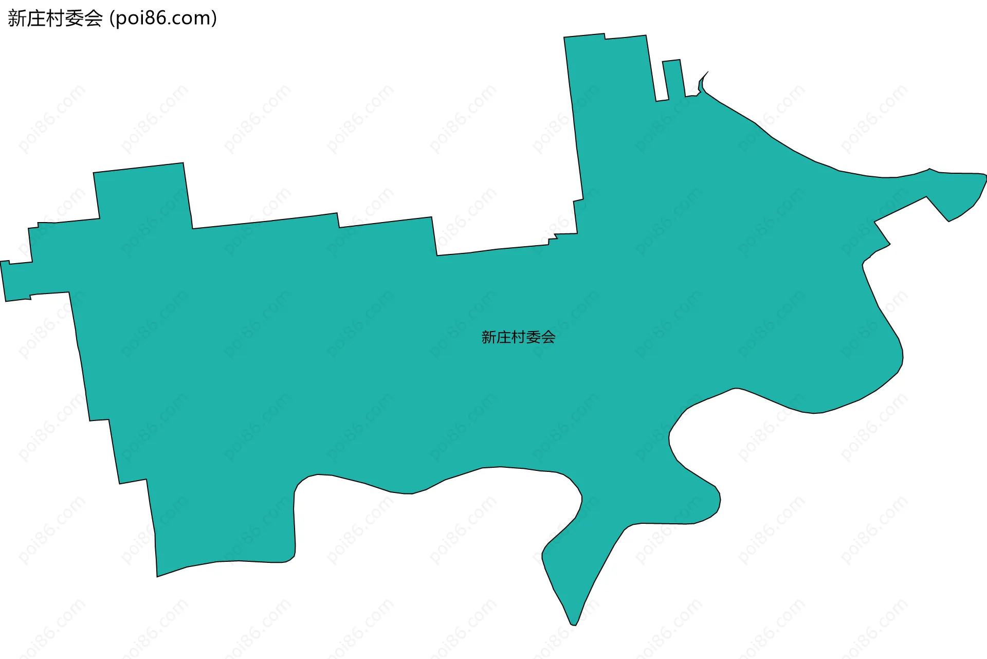 新庄村委会边界地图