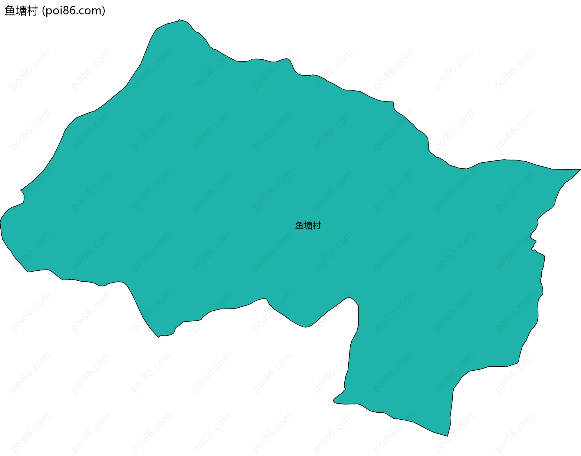 鱼塘村边界地图