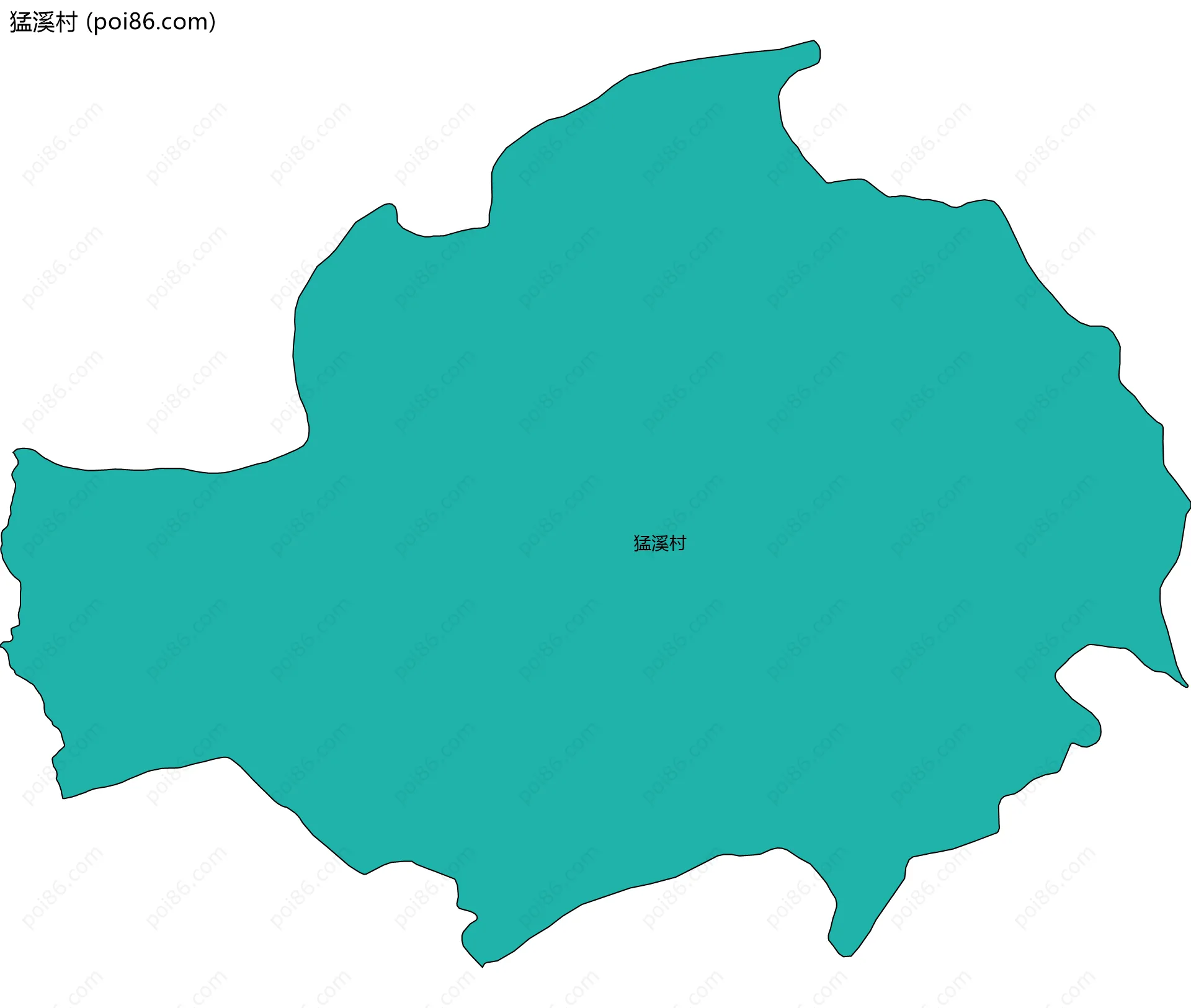 猛溪村边界地图