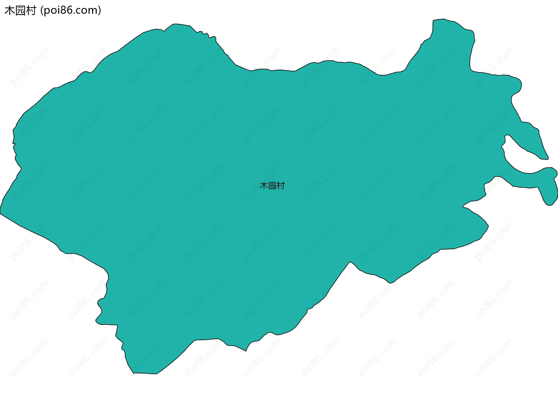 木园村边界地图