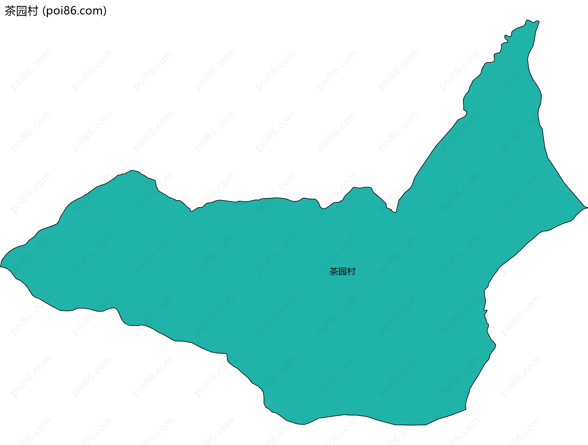 茶园村边界地图