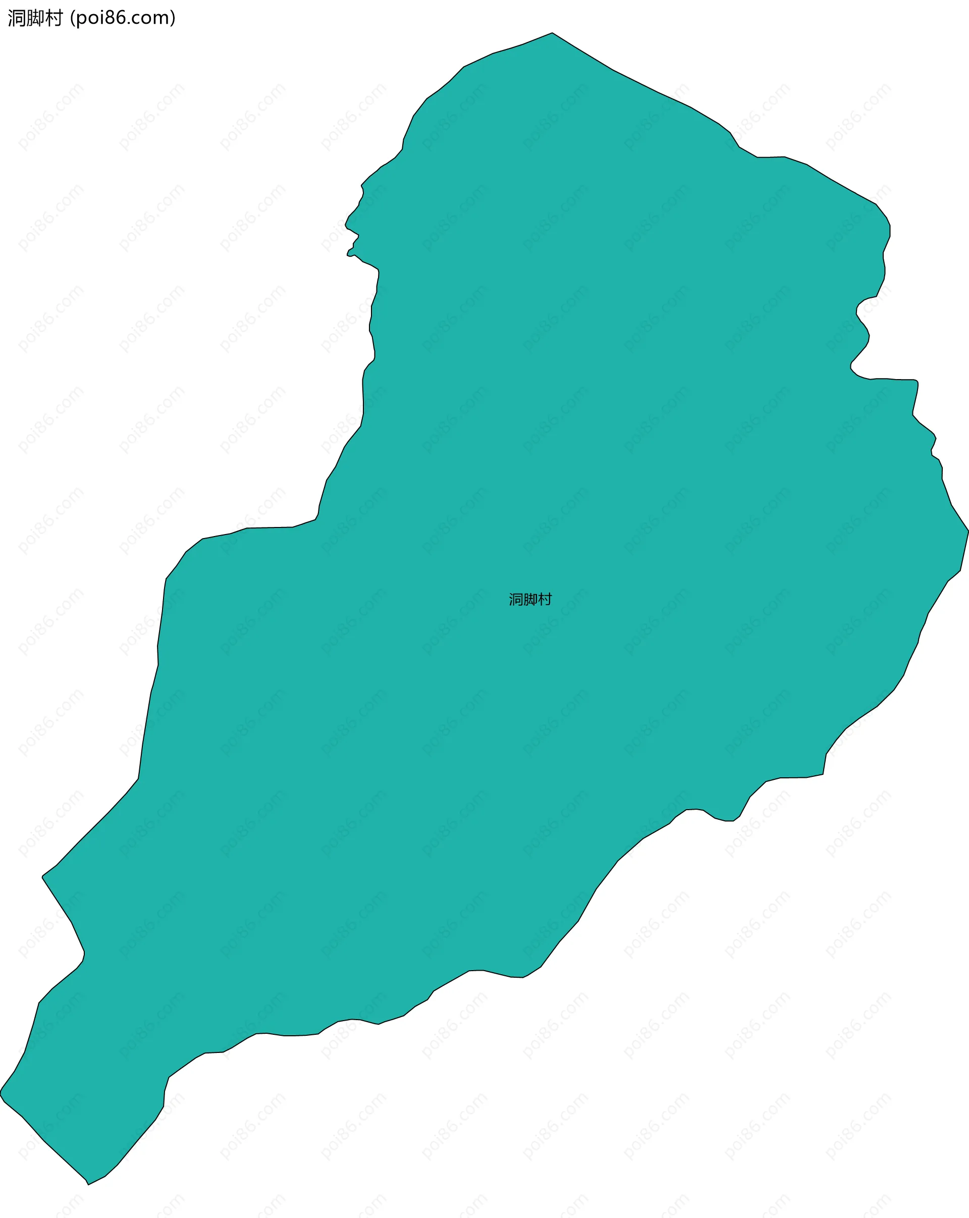 洞脚村边界地图