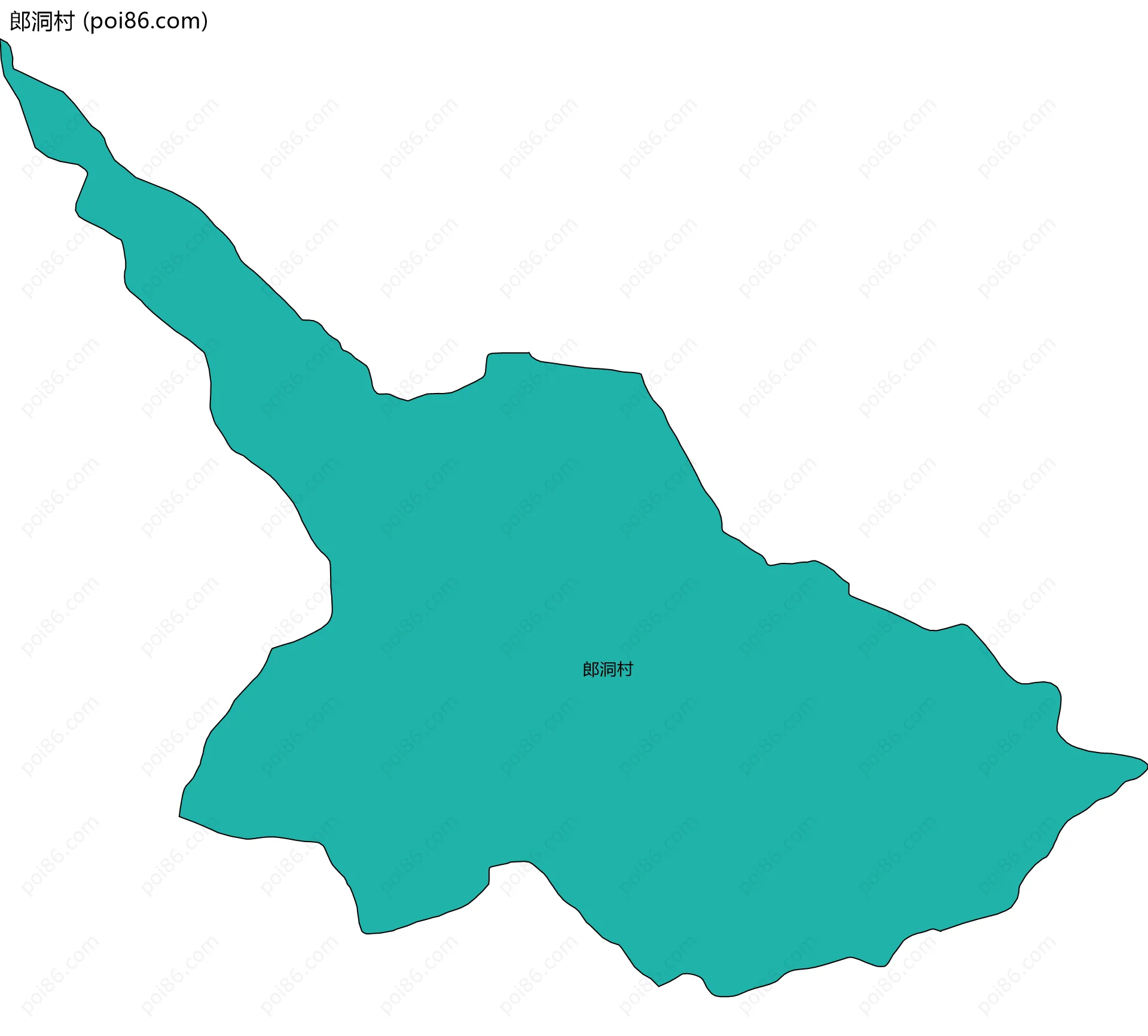 郎洞村边界地图