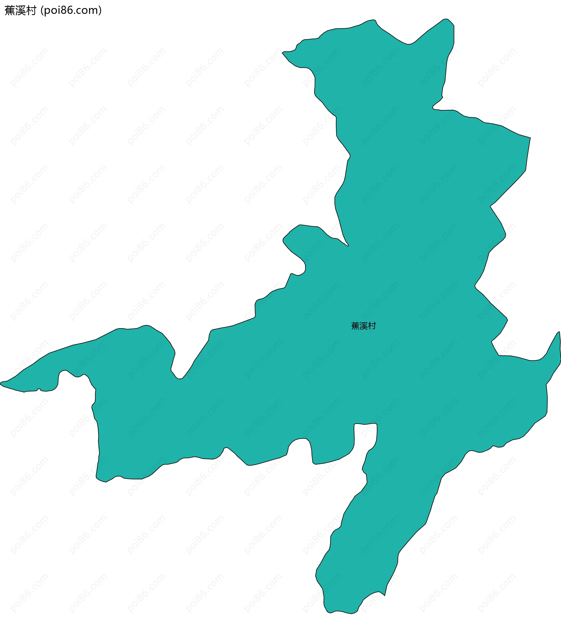 蕉溪村边界地图