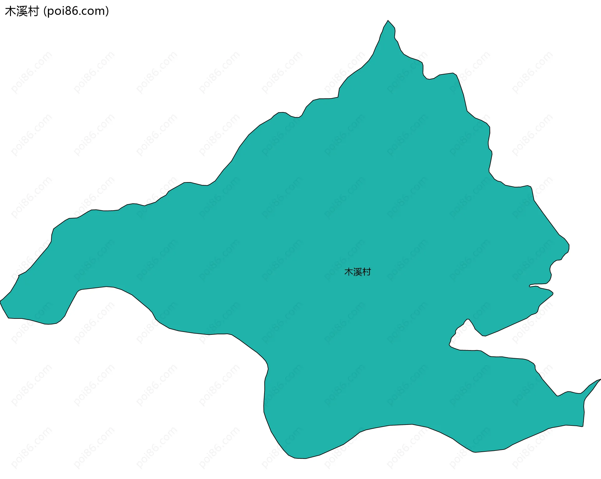 木溪村边界地图