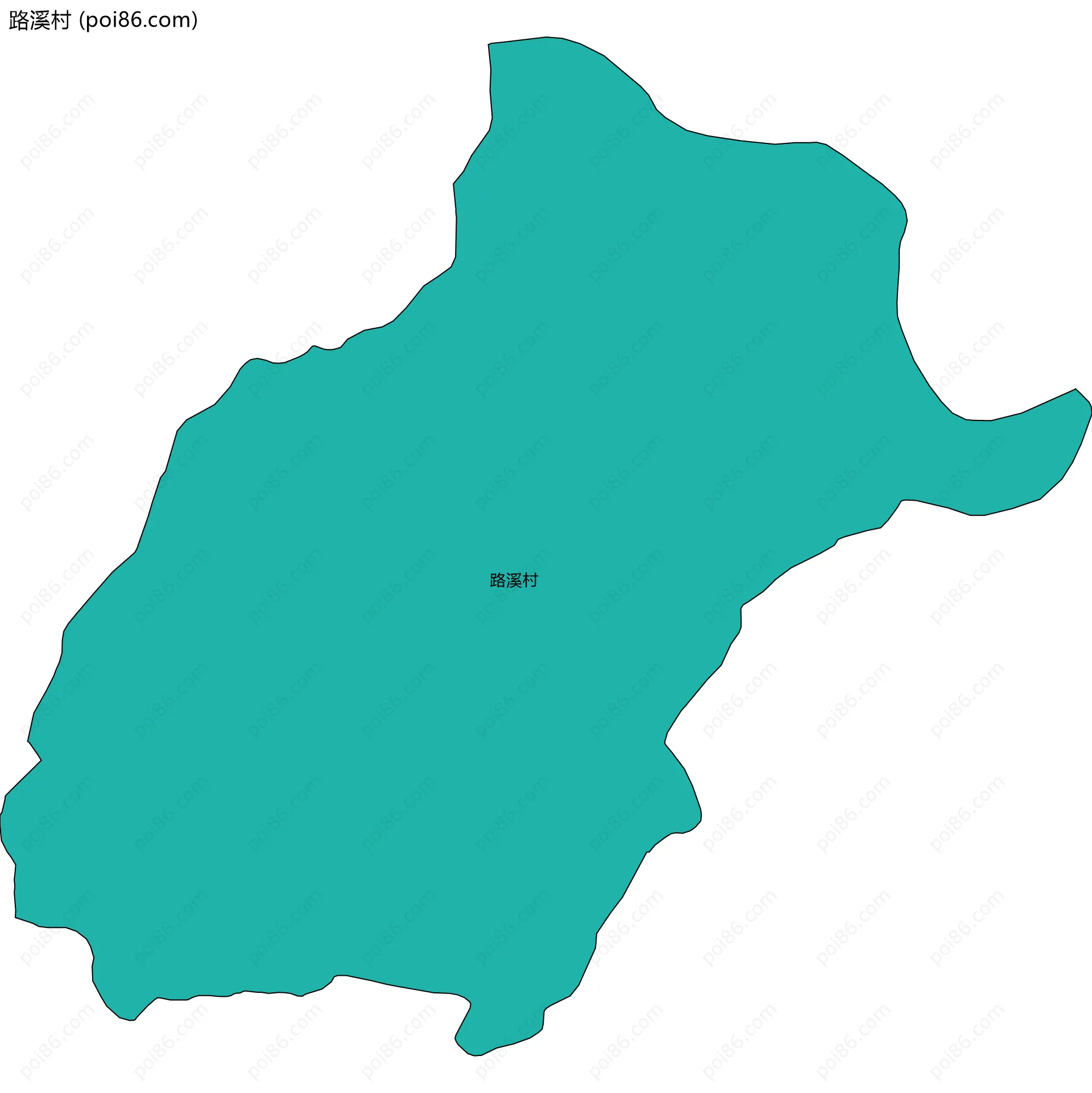 路溪村边界地图