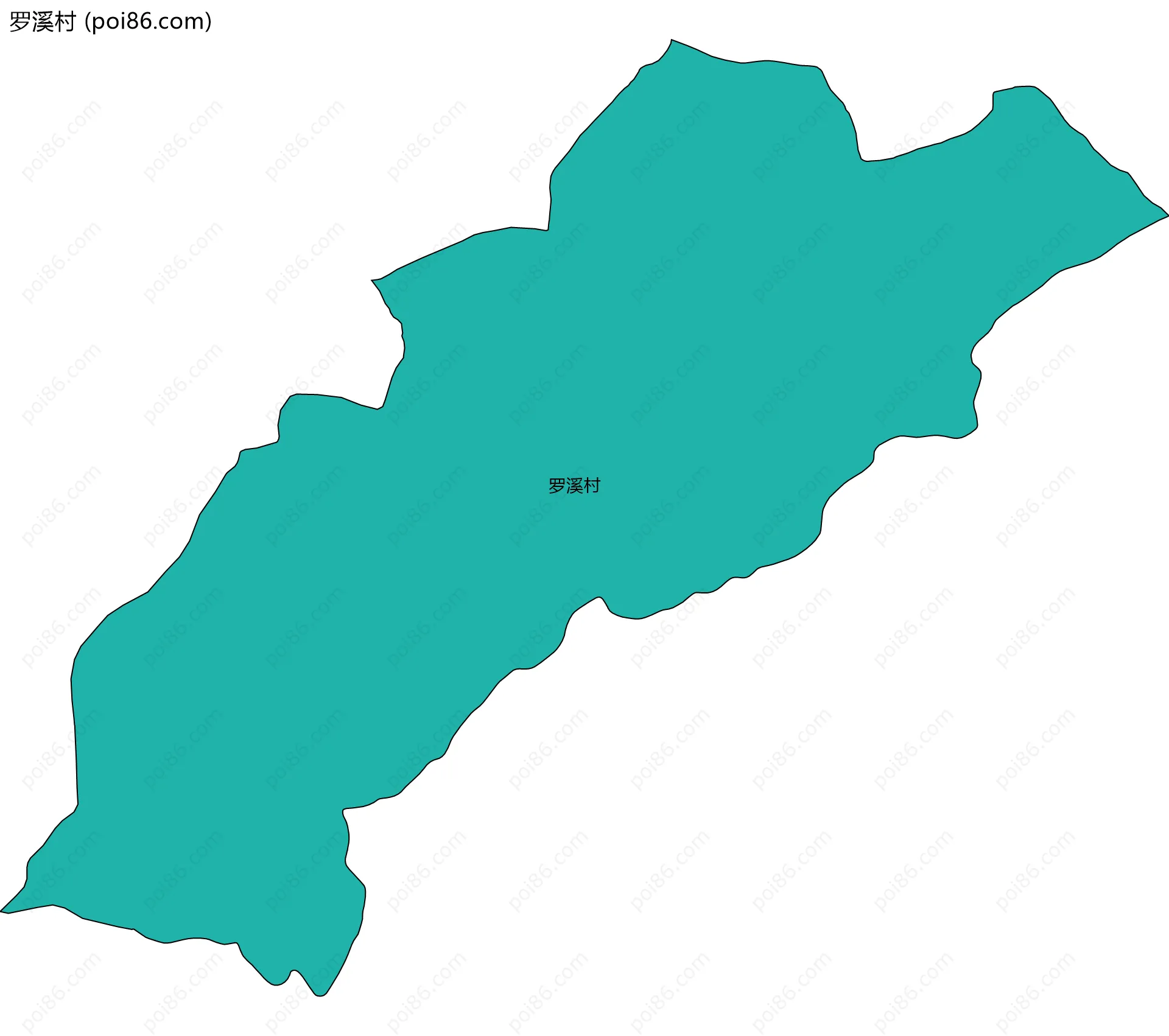 罗溪村边界地图