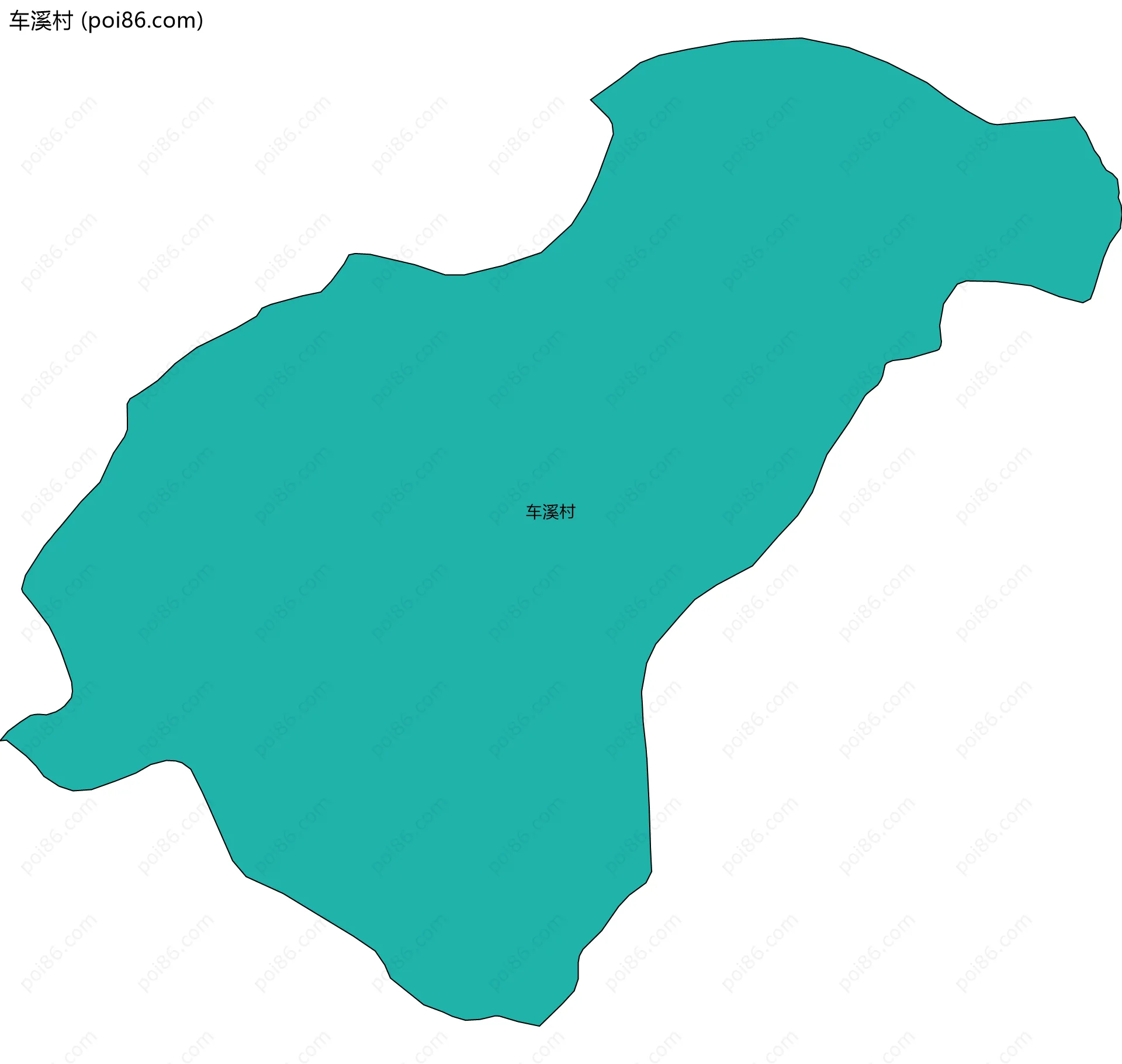 车溪村边界地图