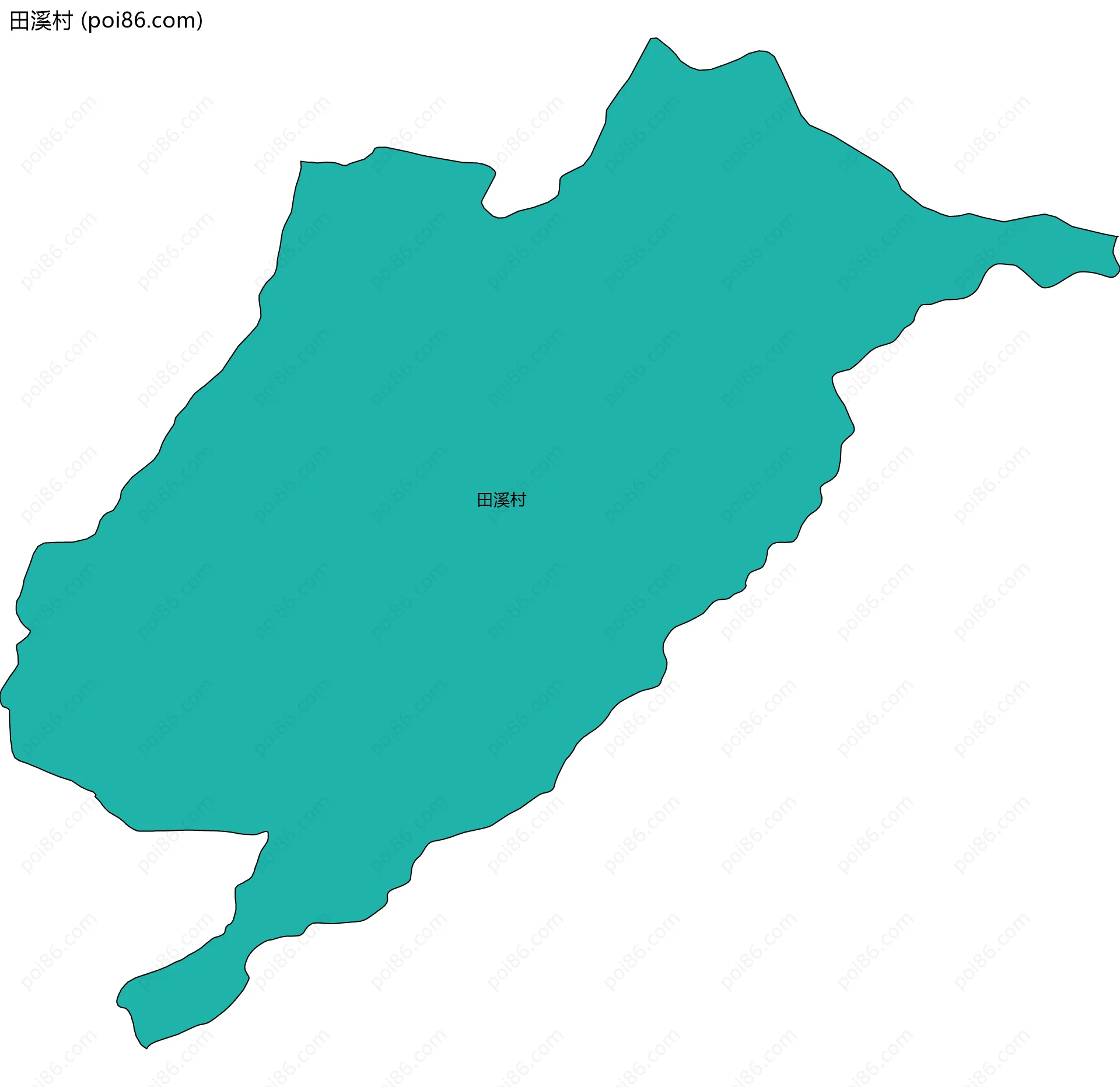 田溪村边界地图