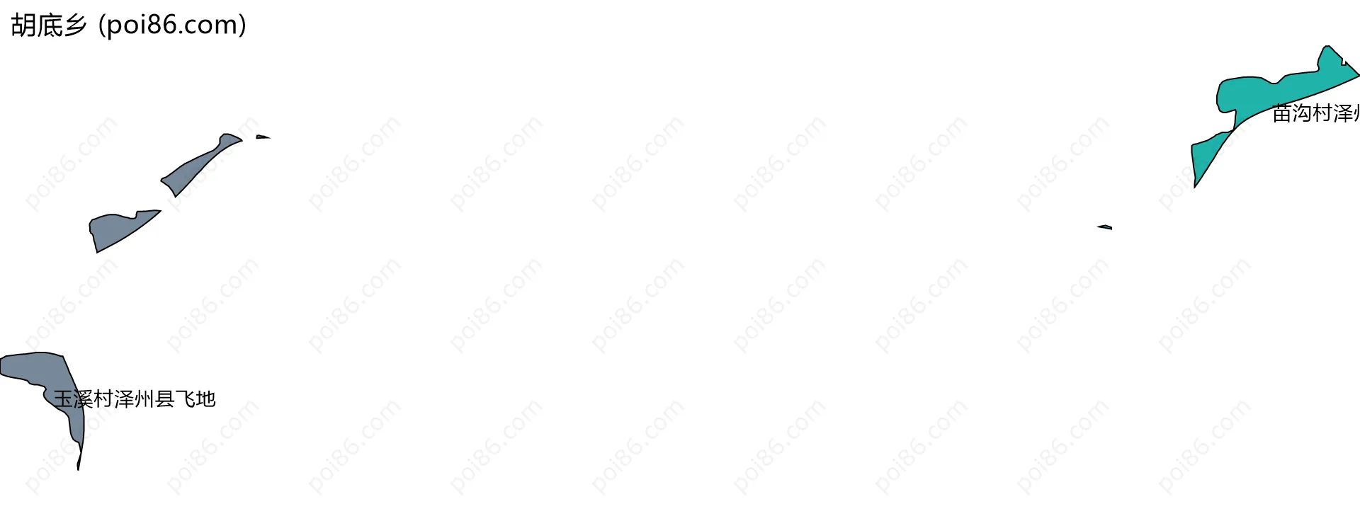 胡底乡边界地图(五级行政区划)