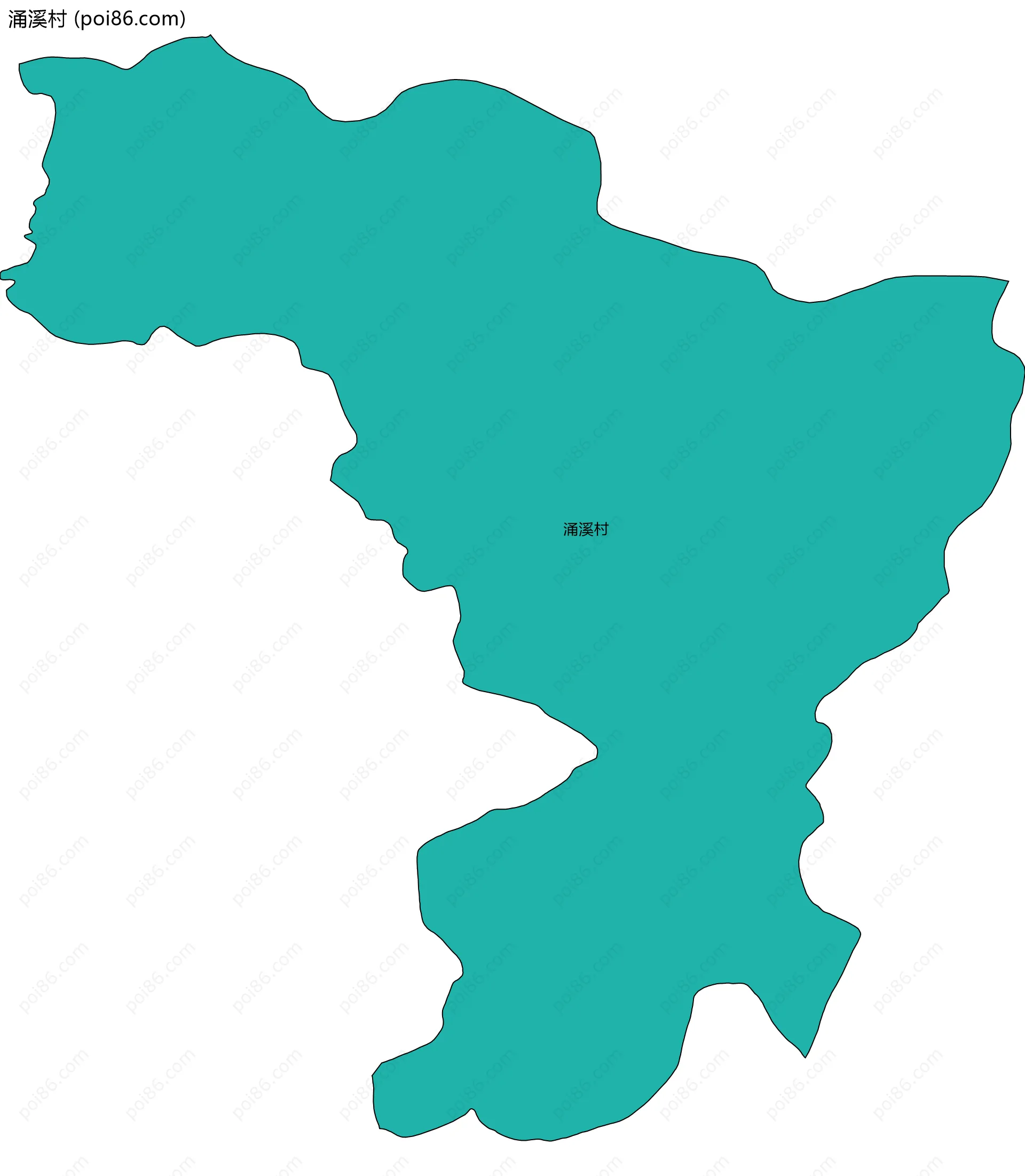 涌溪村边界地图