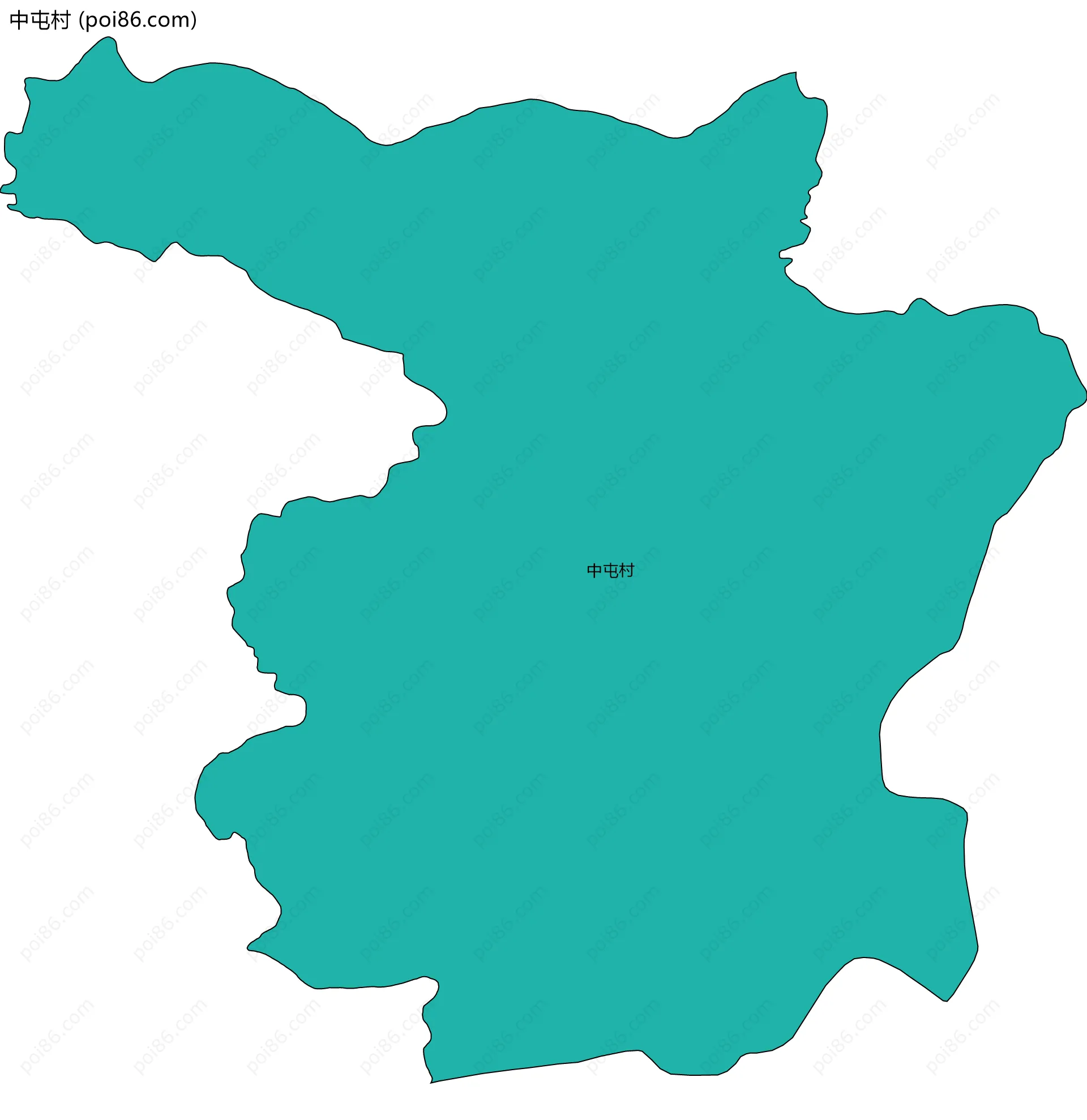 中屯村边界地图