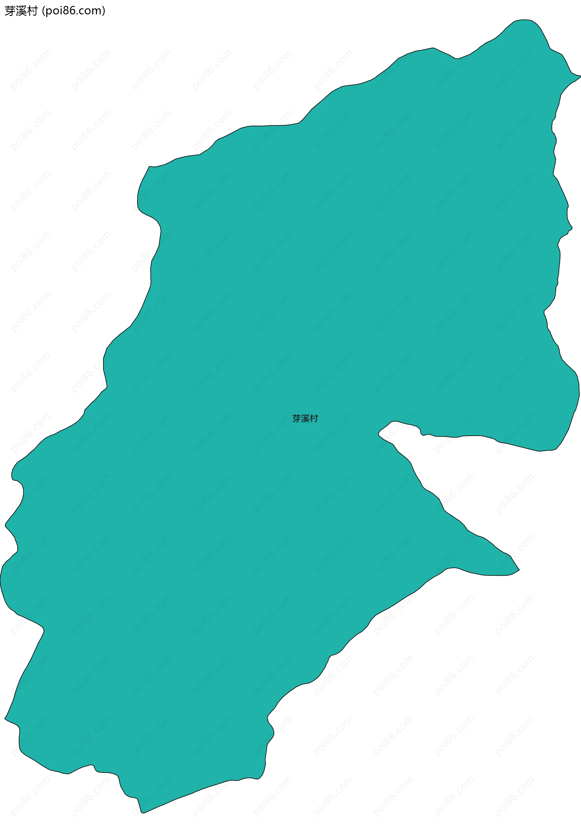 芽溪村边界地图