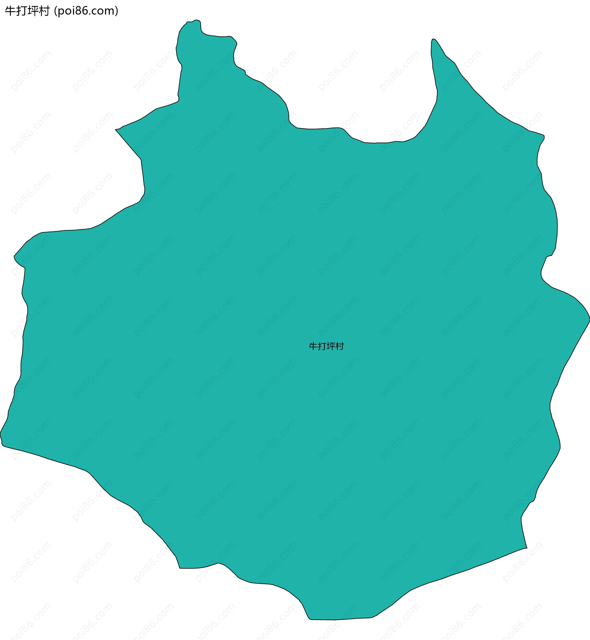 牛打坪村边界地图