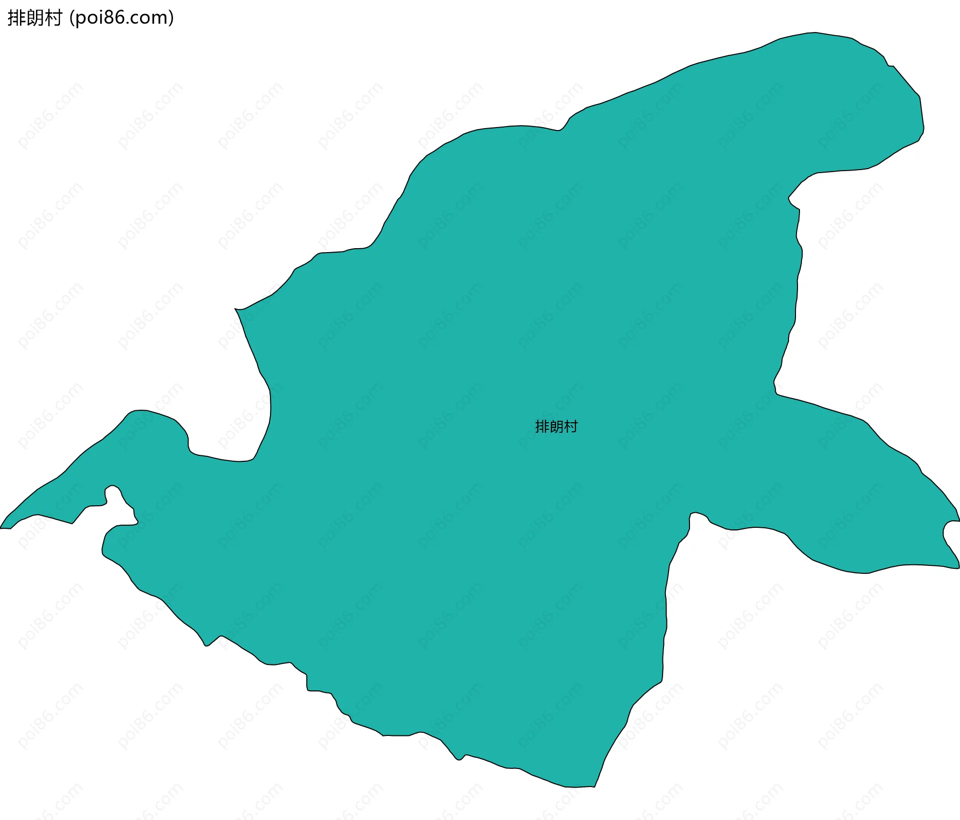 排朗村边界地图