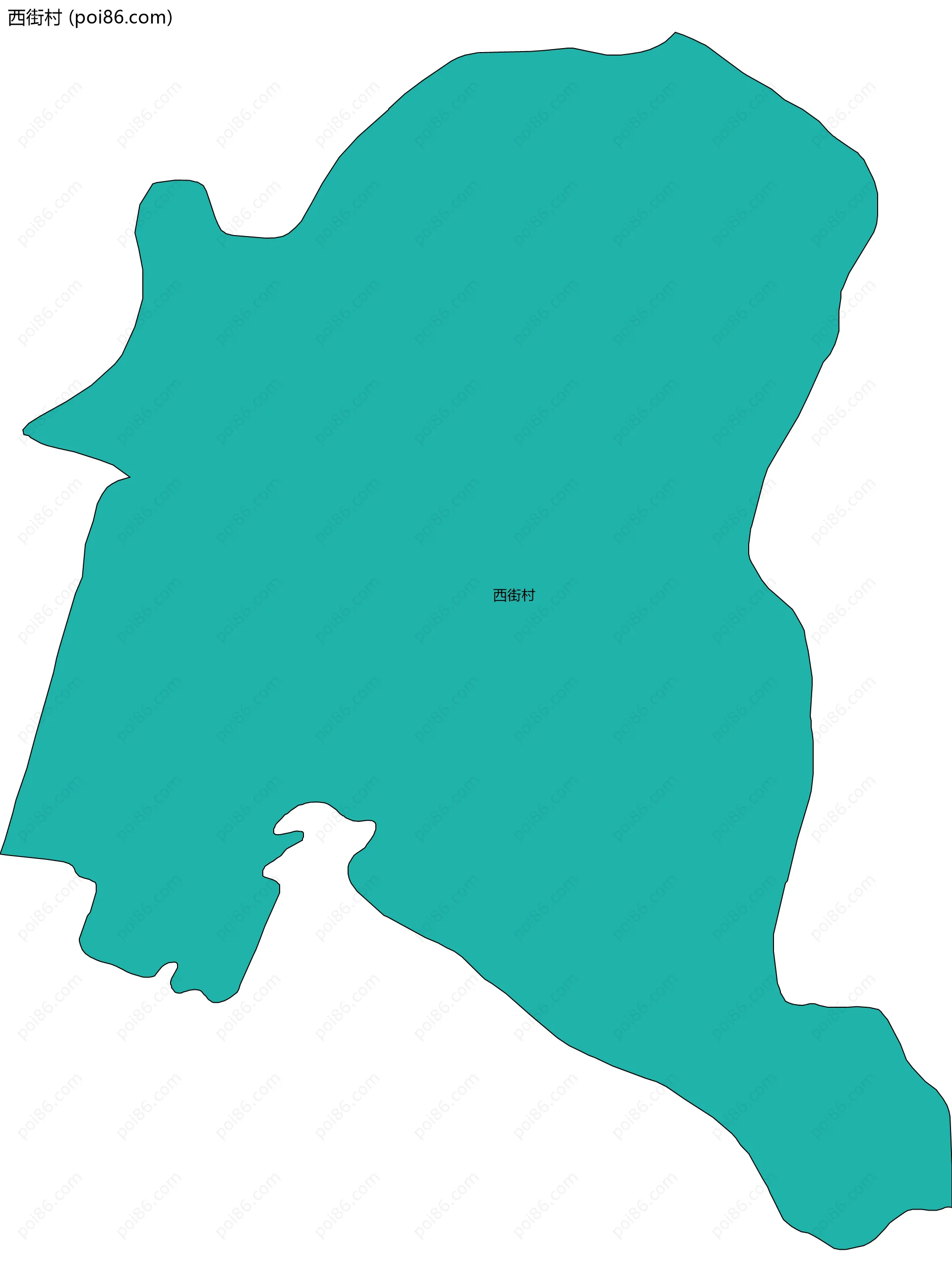 西街村边界地图