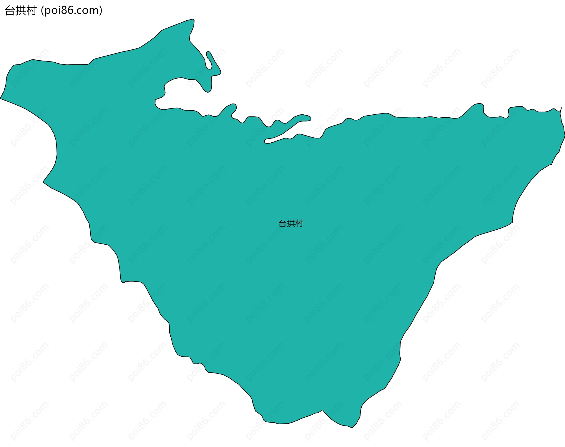 台拱村边界地图