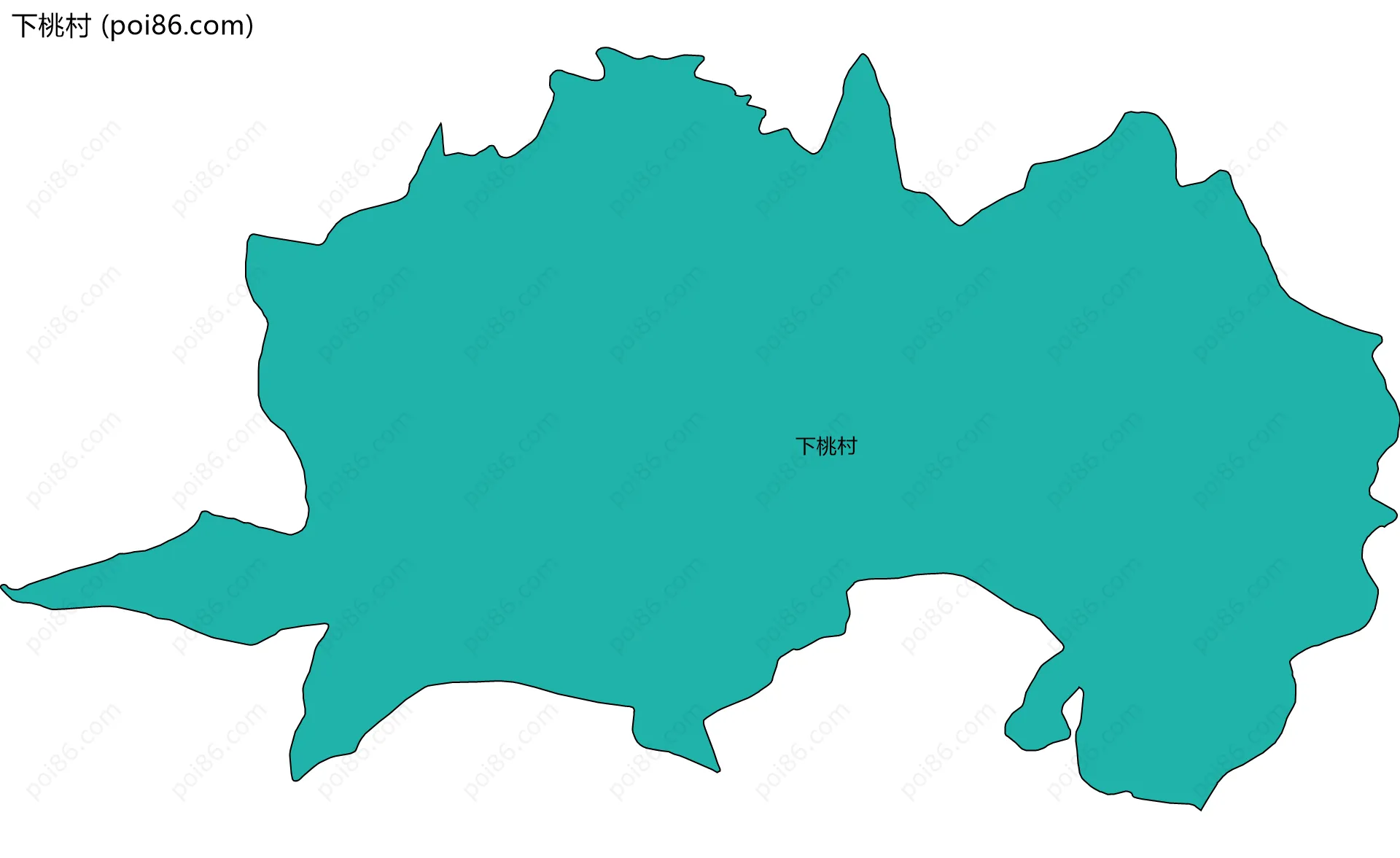 下桃村边界地图