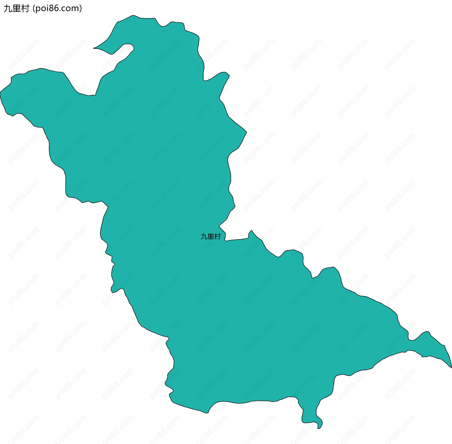 九里村边界地图