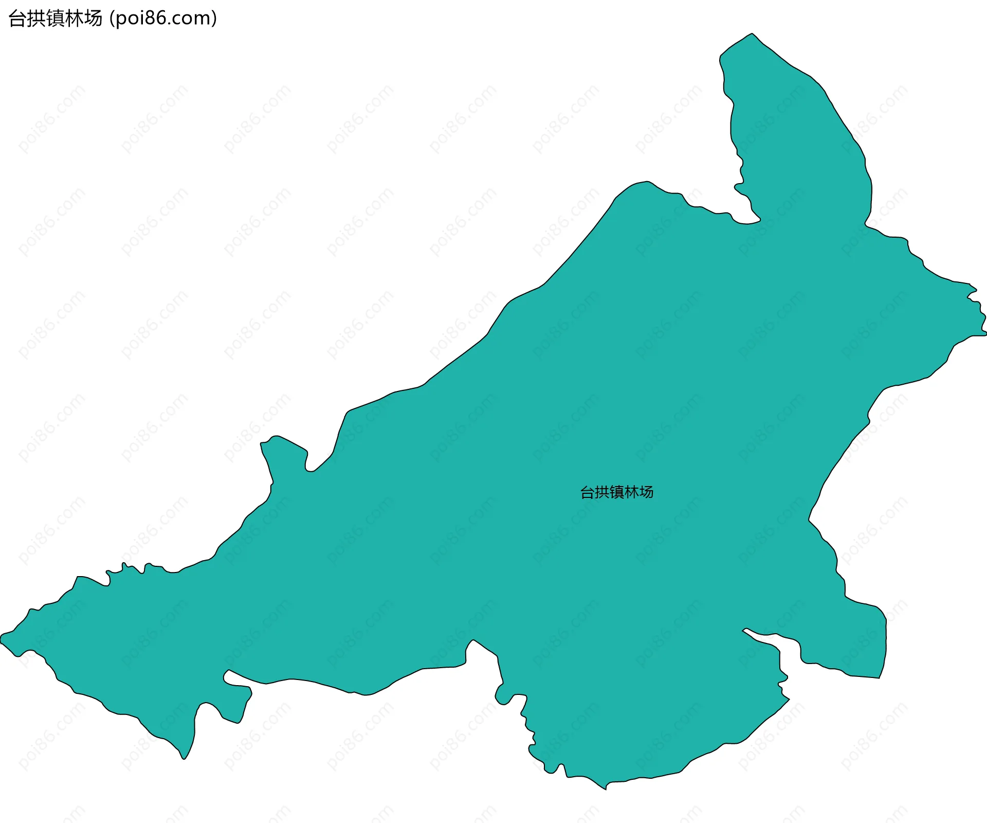 台拱镇林场边界地图