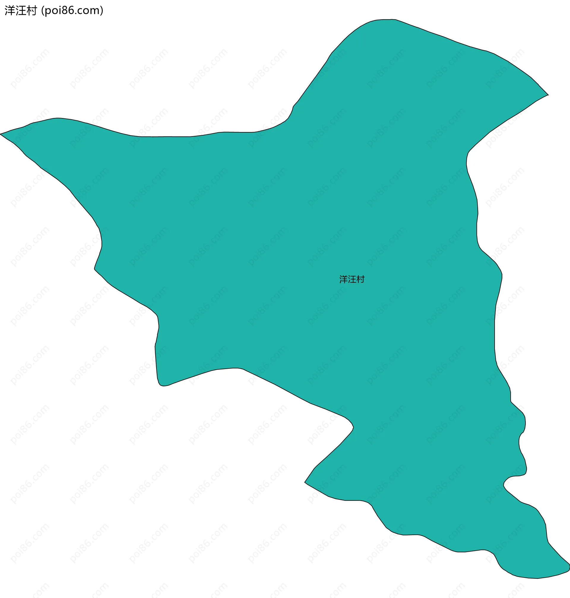 洋汪村边界地图