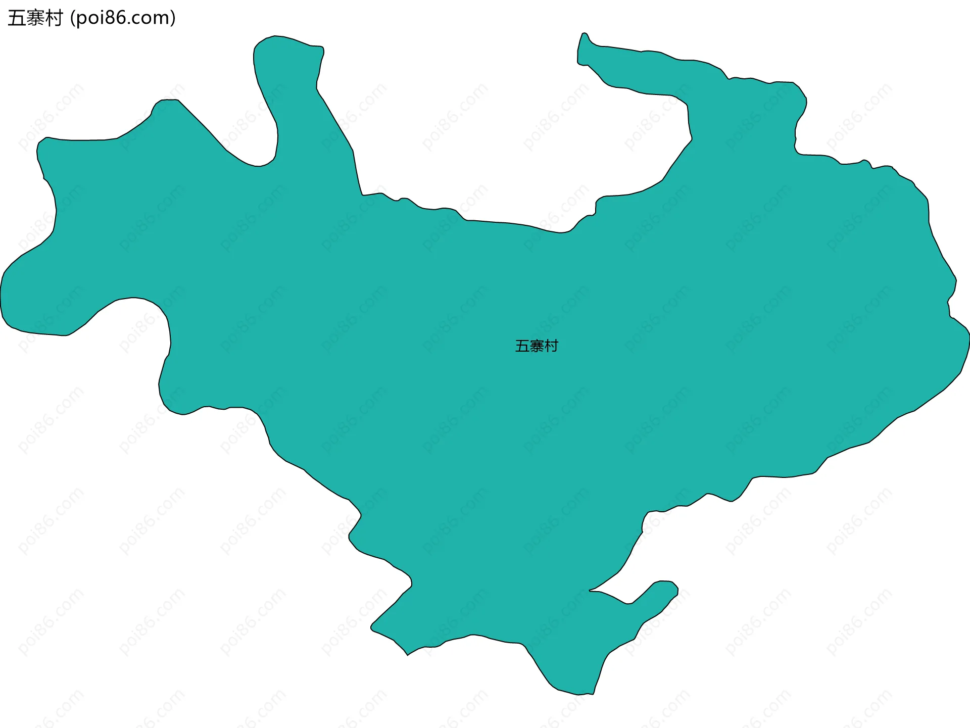 五寨村边界地图