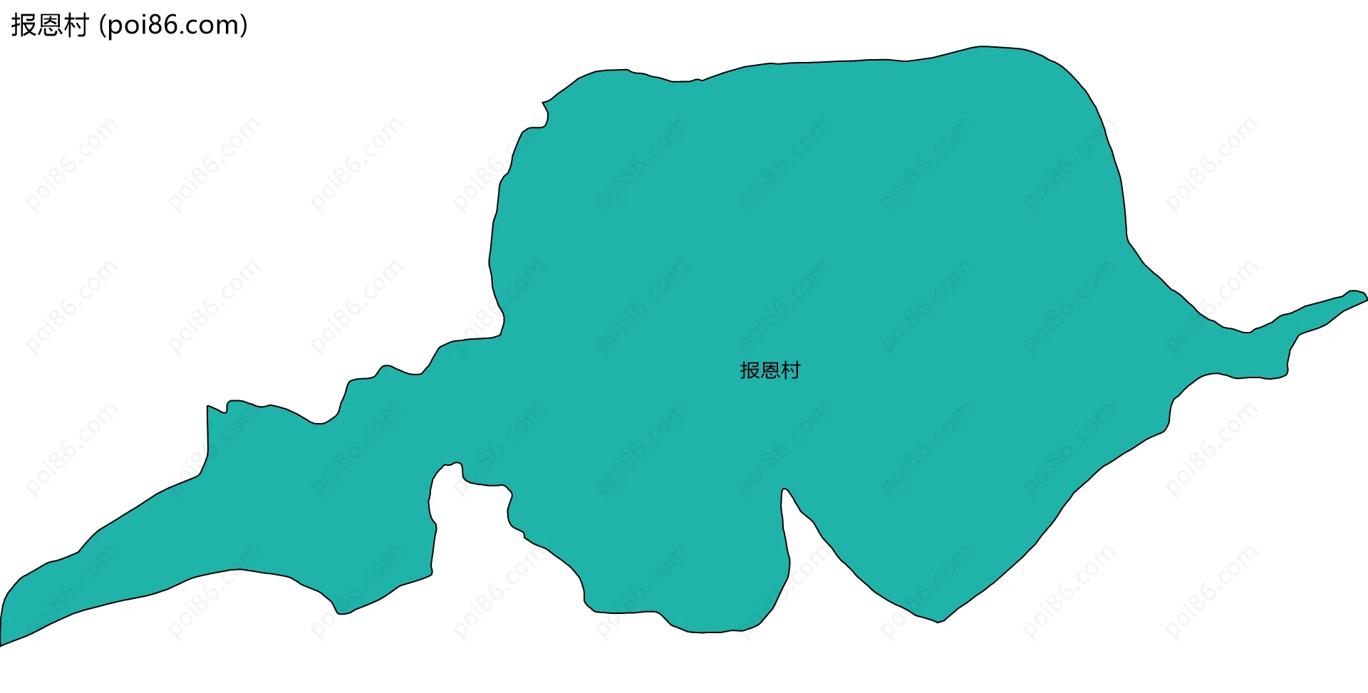 报恩村边界地图