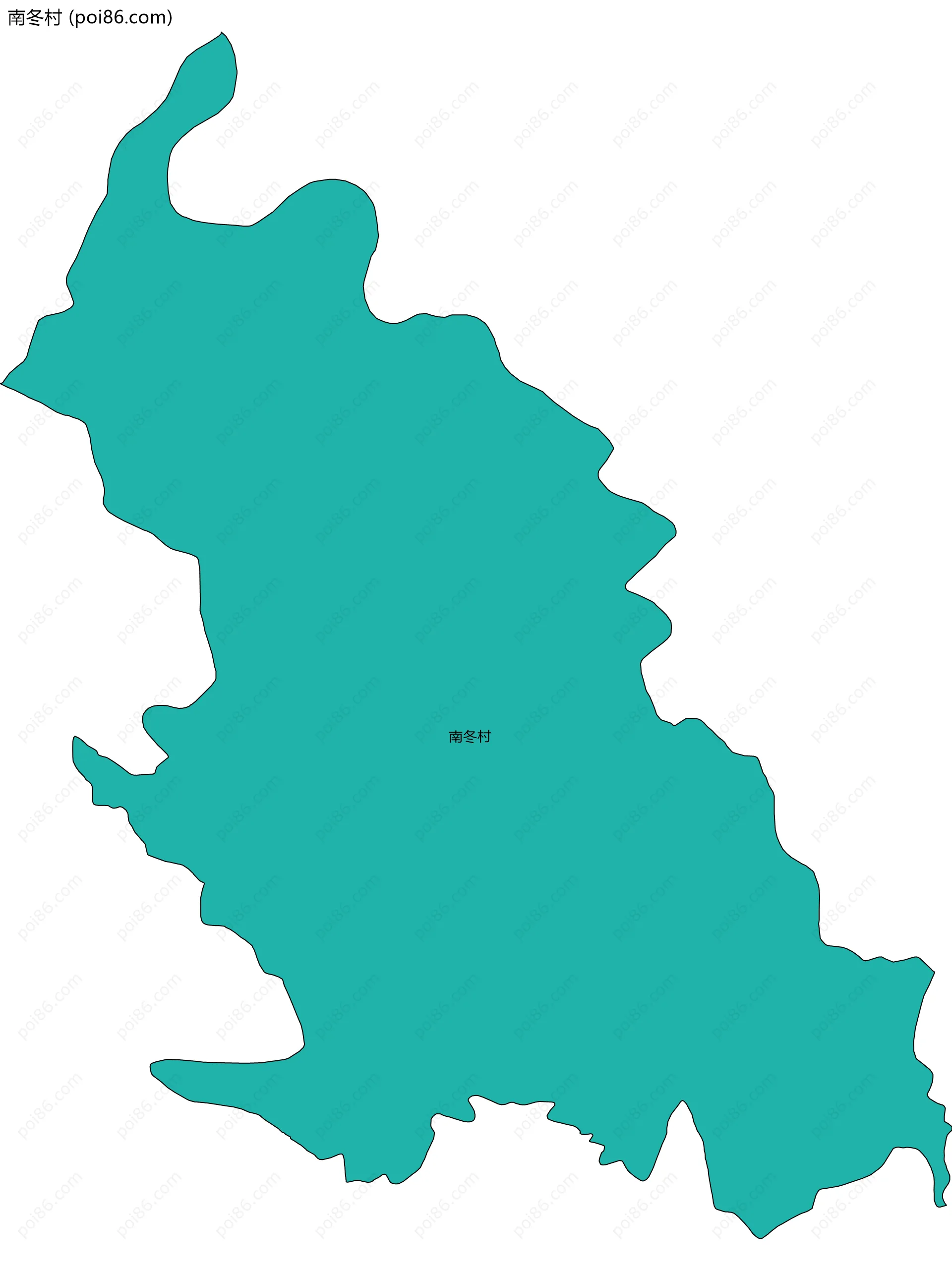 南冬村边界地图