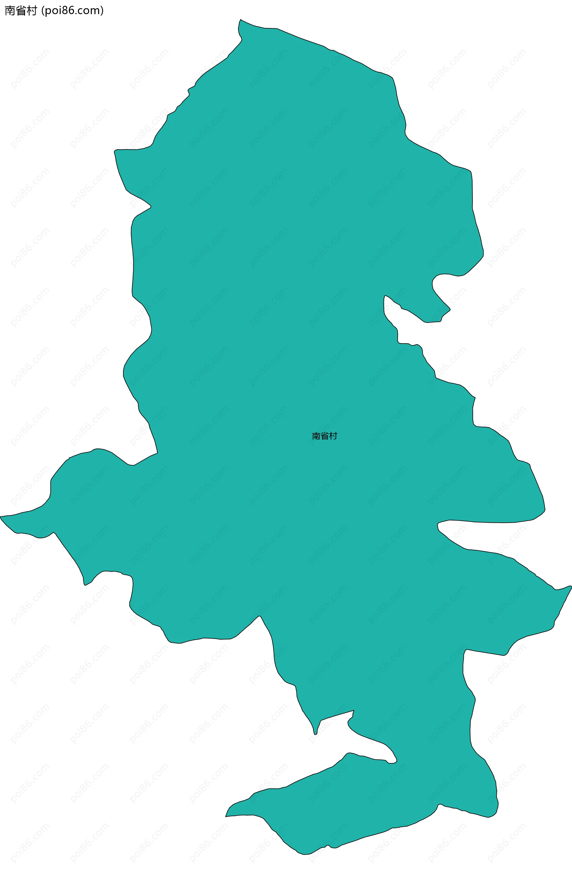 南省村边界地图