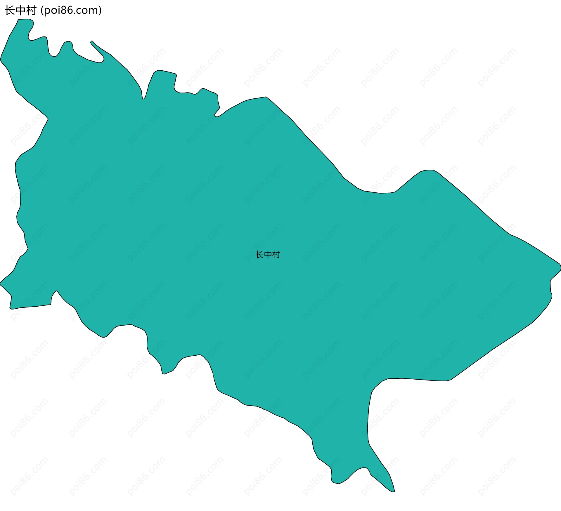 长中村边界地图