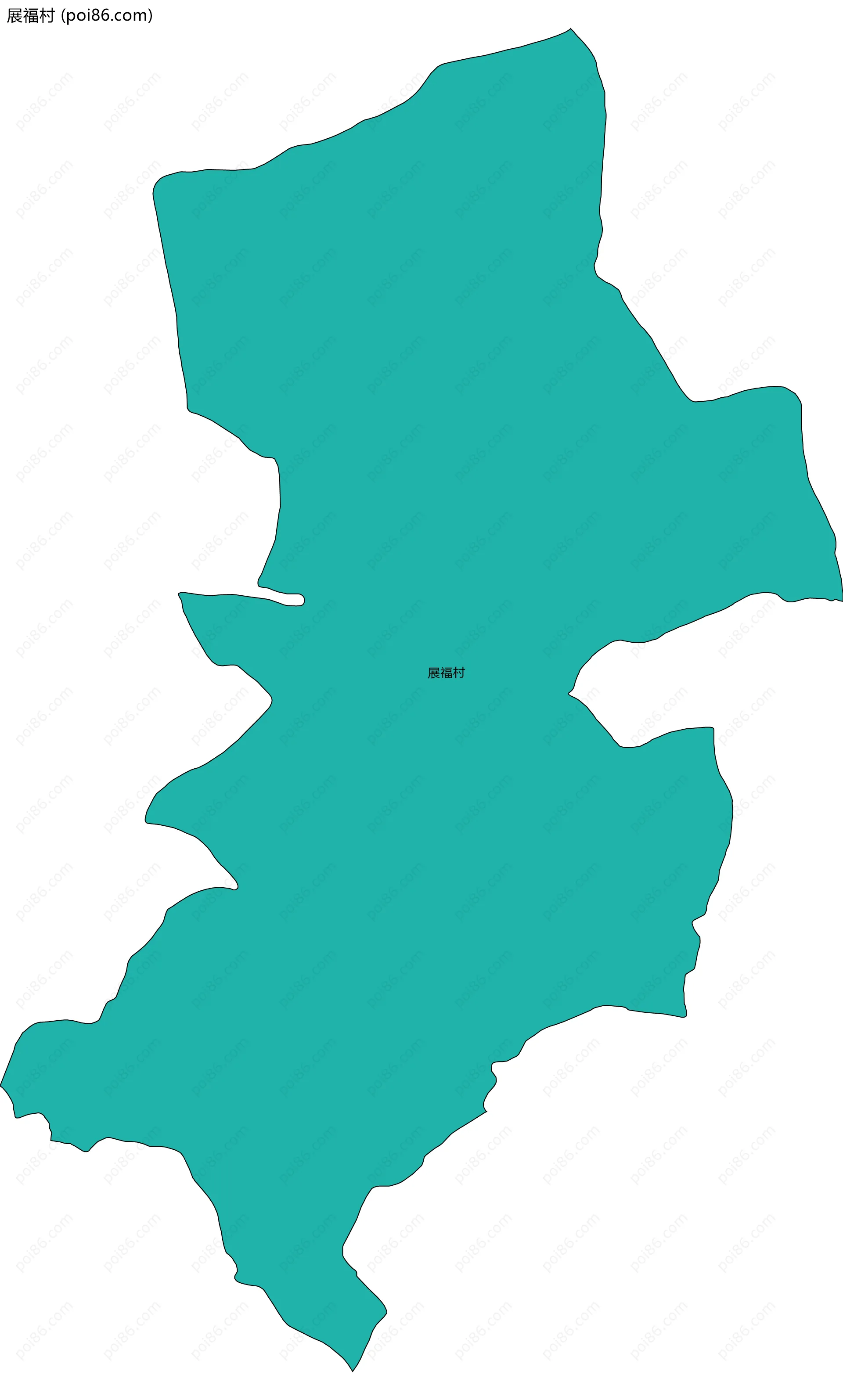 展福村边界地图