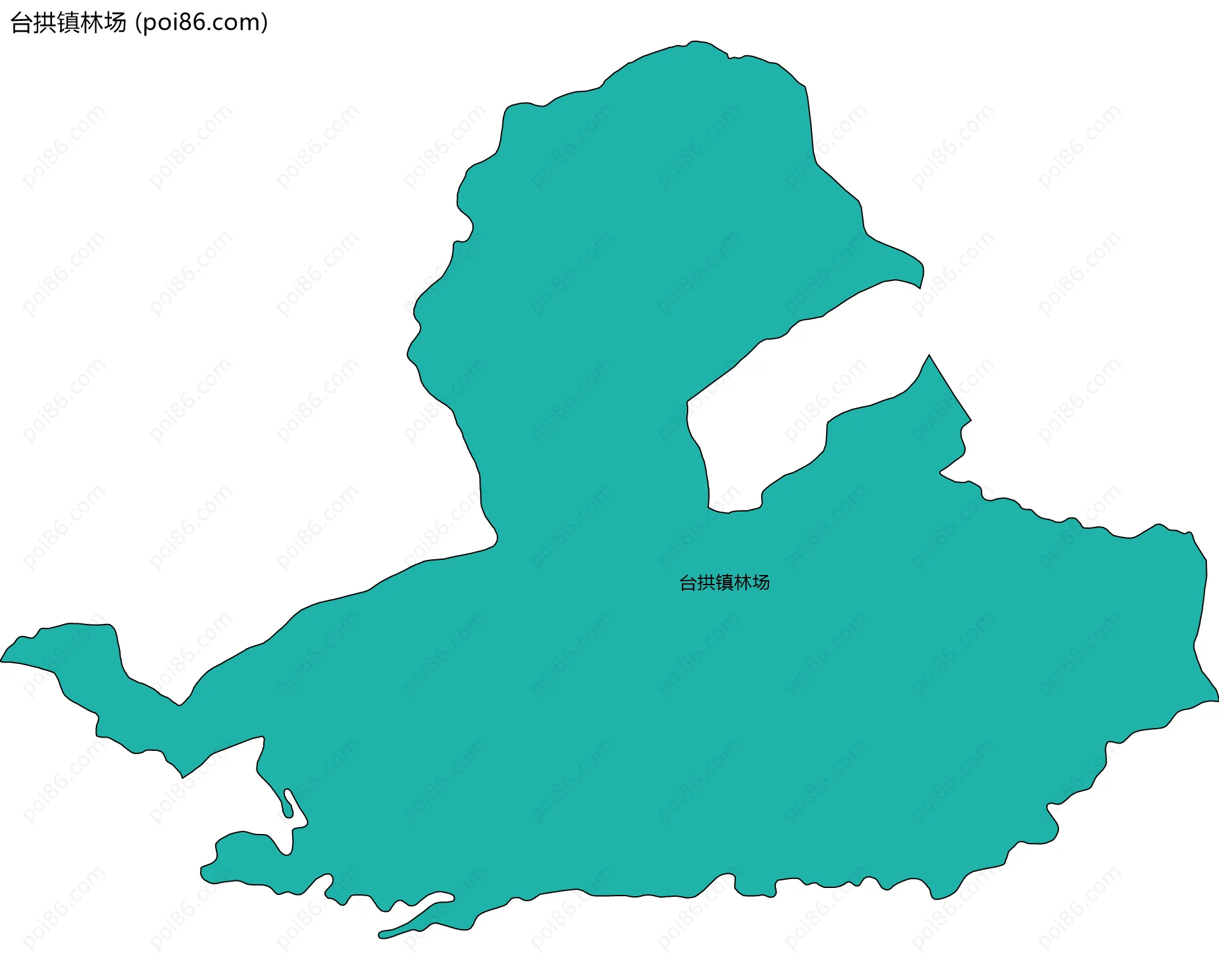 台拱镇林场边界地图