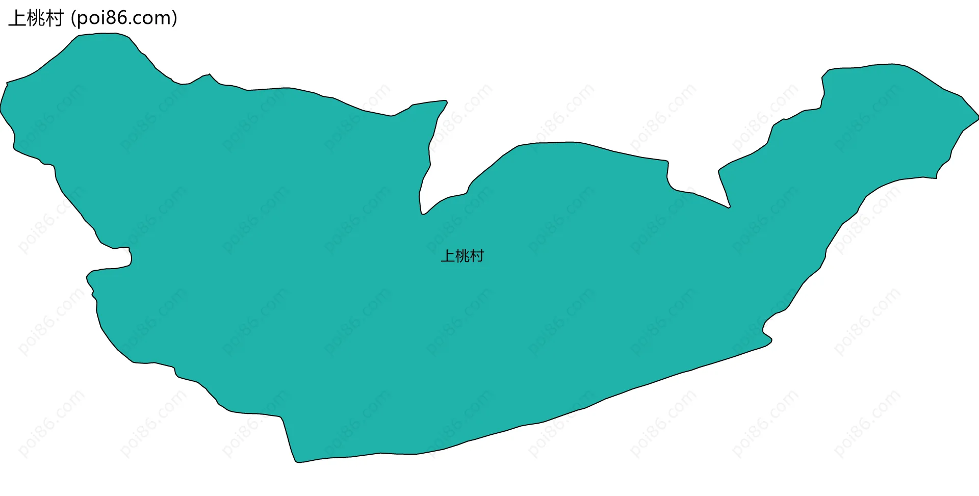 上桃村边界地图