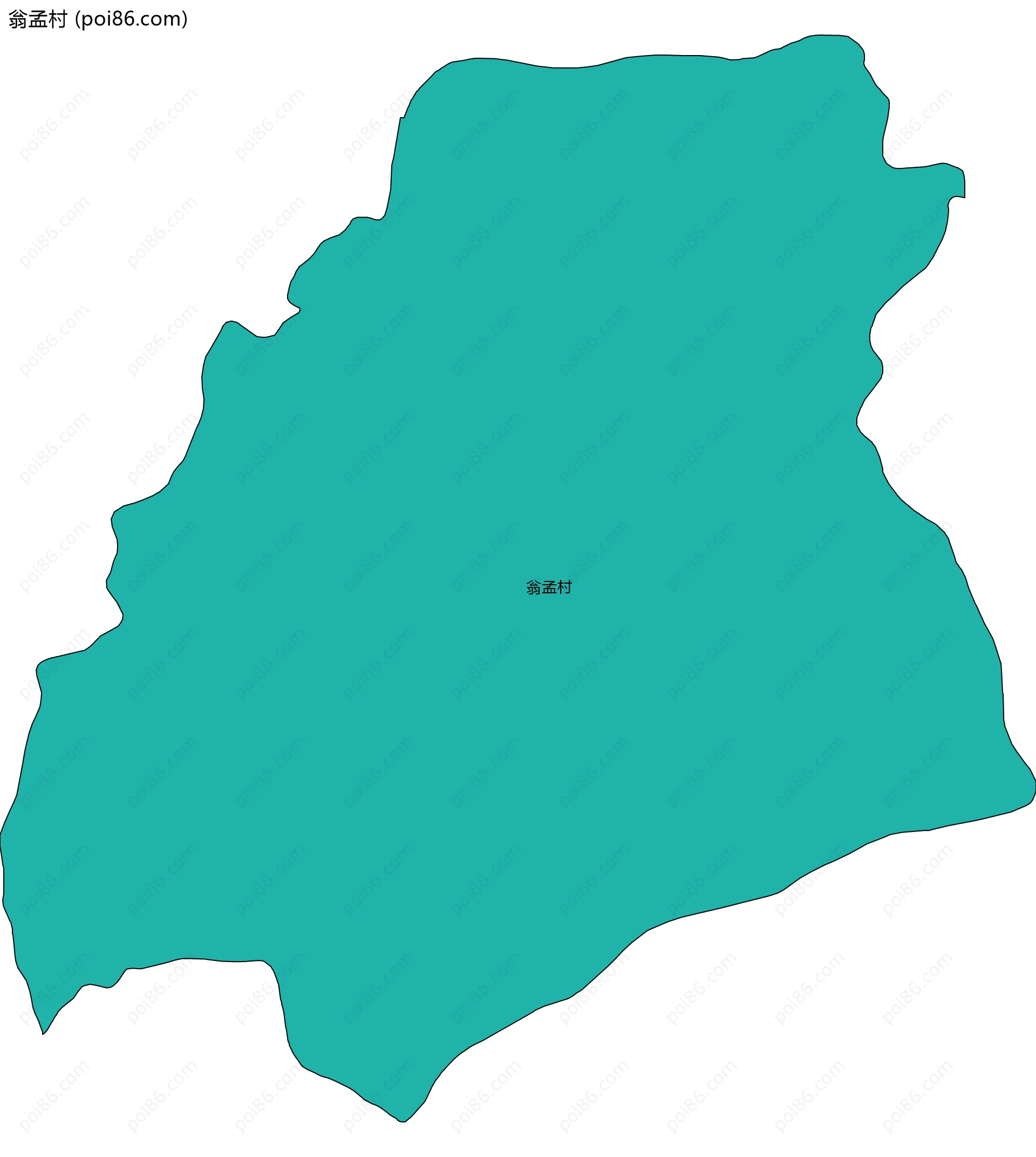 翁孟村边界地图