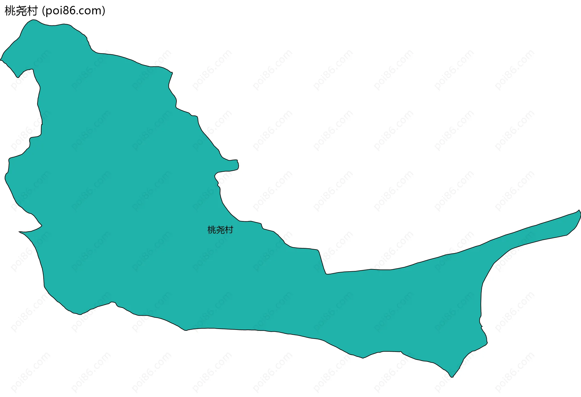 桃尧村边界地图