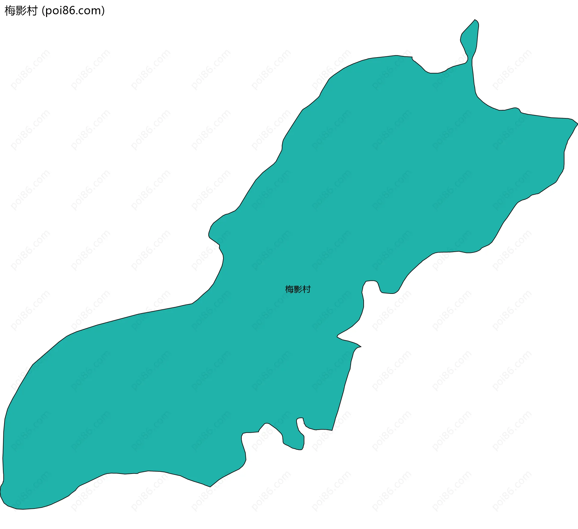 梅影村边界地图