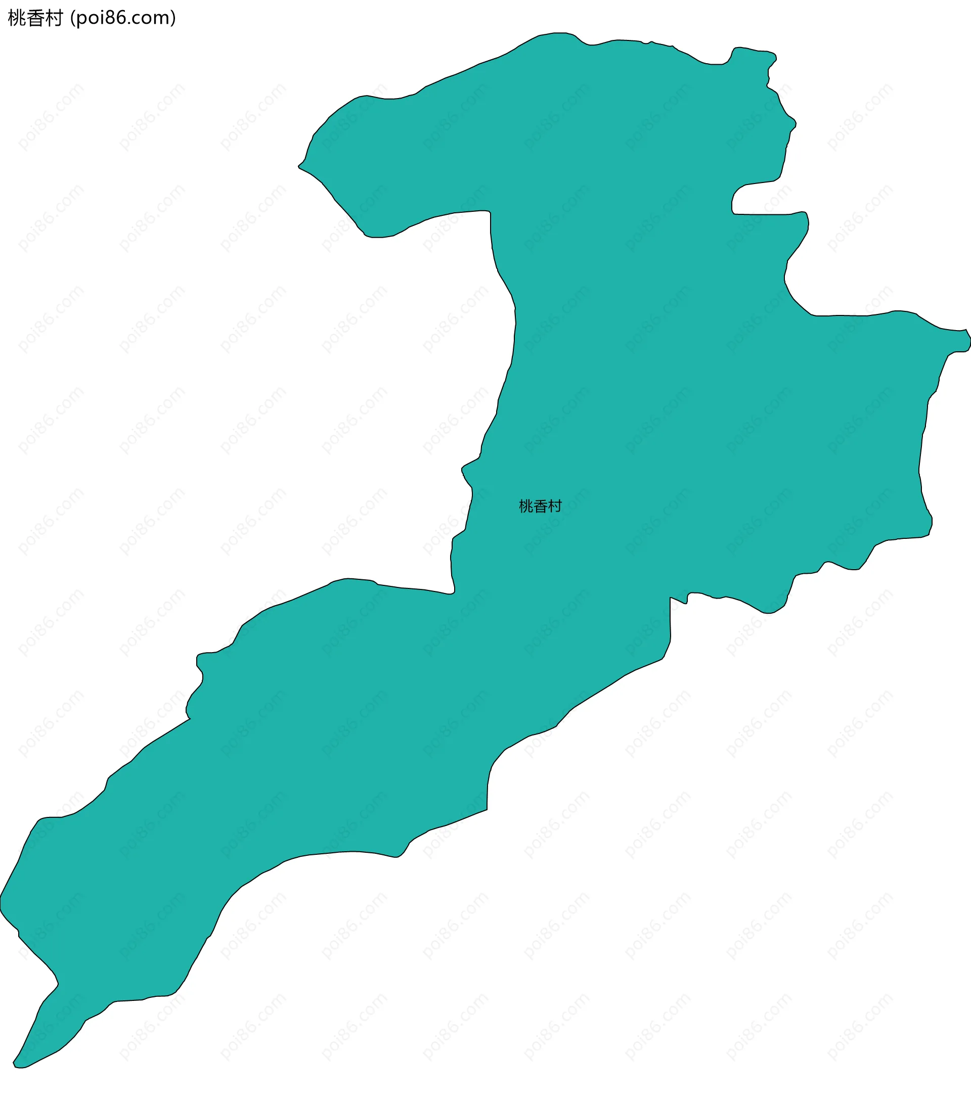 桃香村边界地图