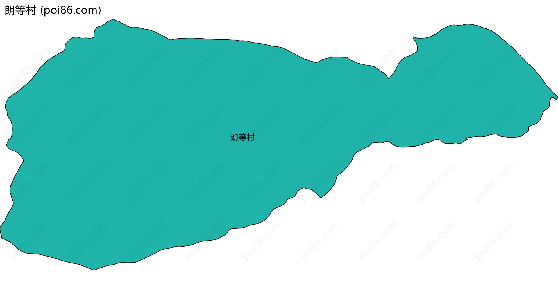 朗等村边界地图