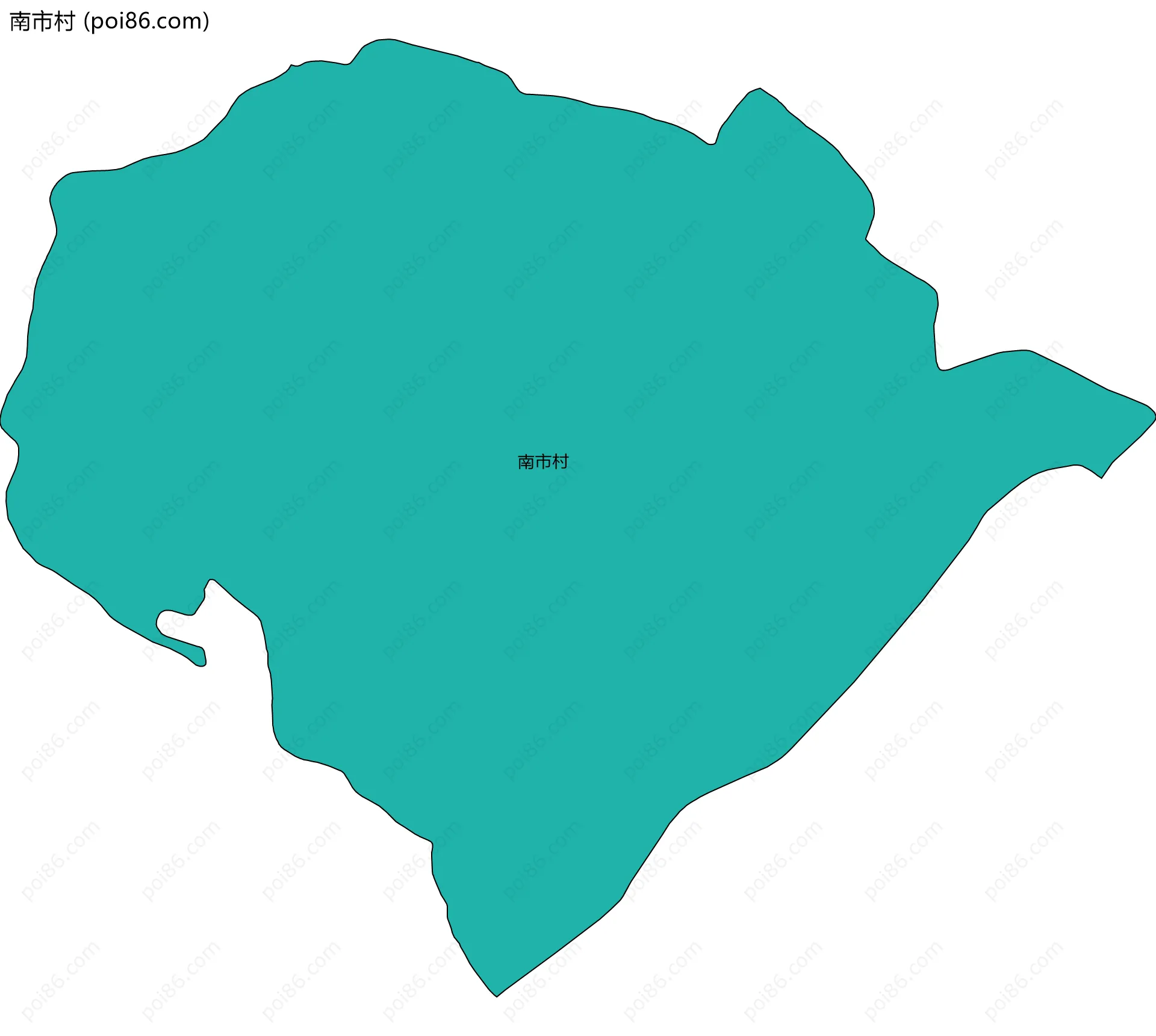 南市村边界地图